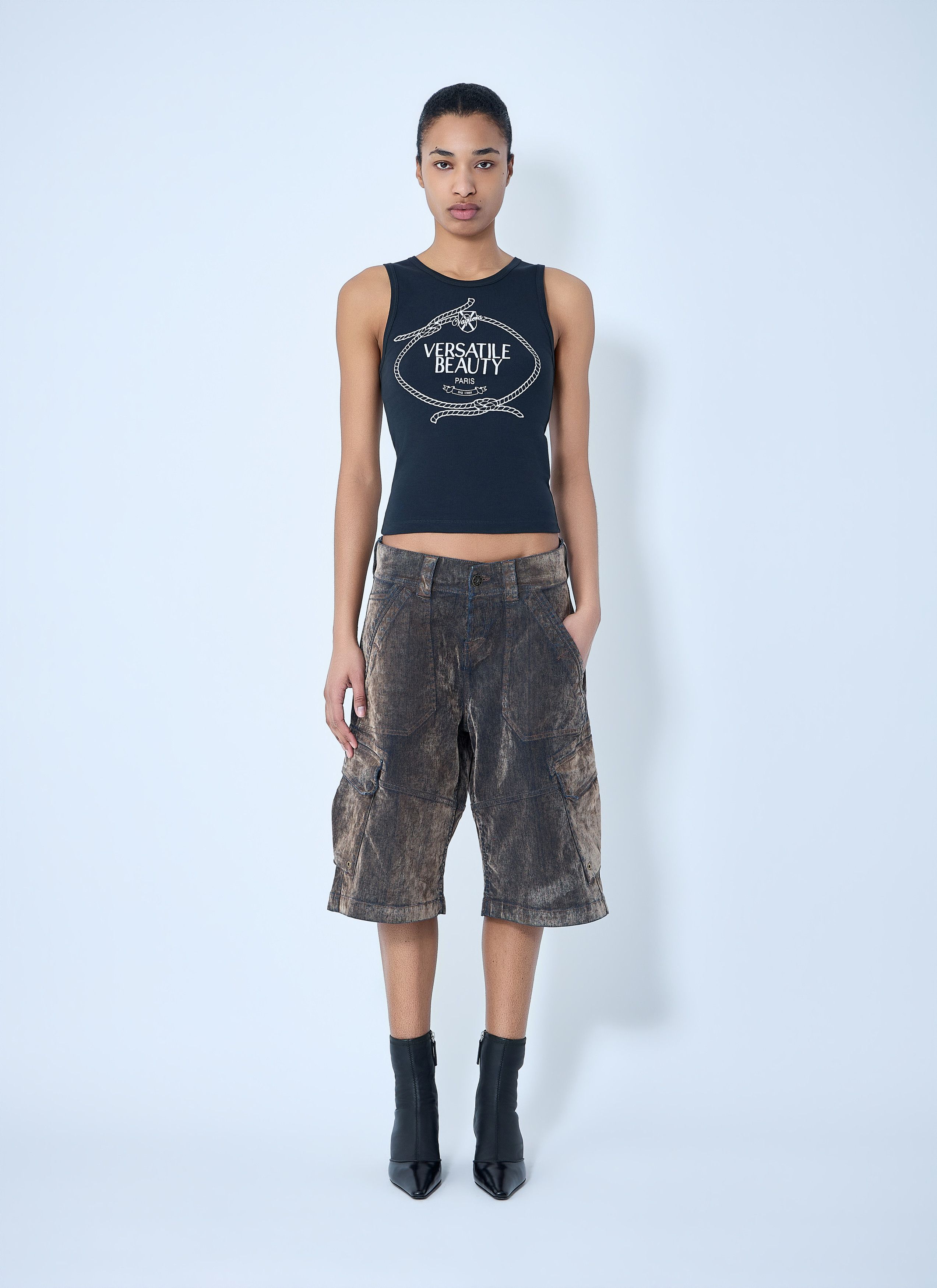 Vaquera Denim Cargo Shorts Size 30" / US 8 / IT 44 - 2 Thumbnail