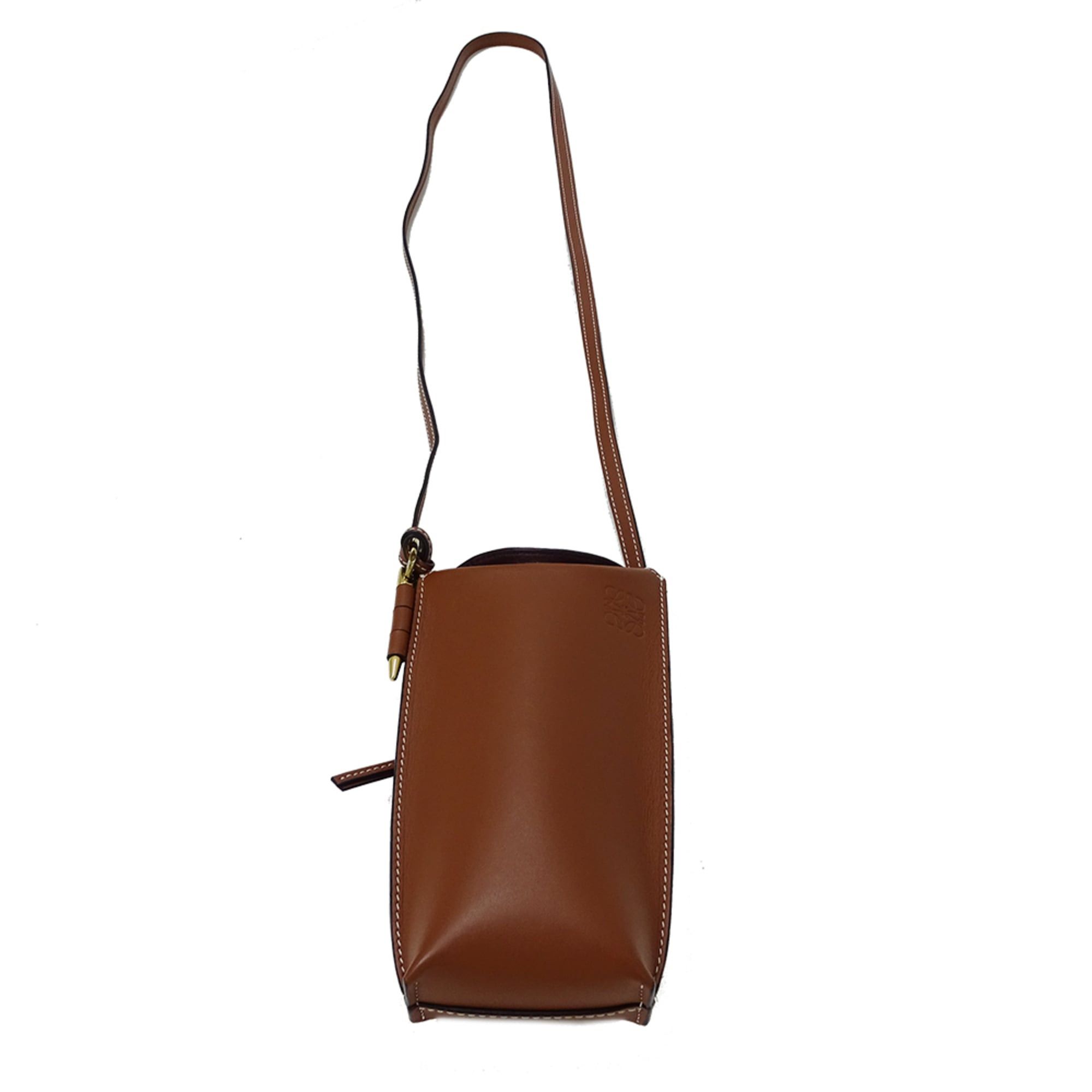Loewe Loewe handbag for women, brand shoulder bag, gate pocket design, anagram pattern, leather, brown. Size ONE SIZE - 5 Thumbnail