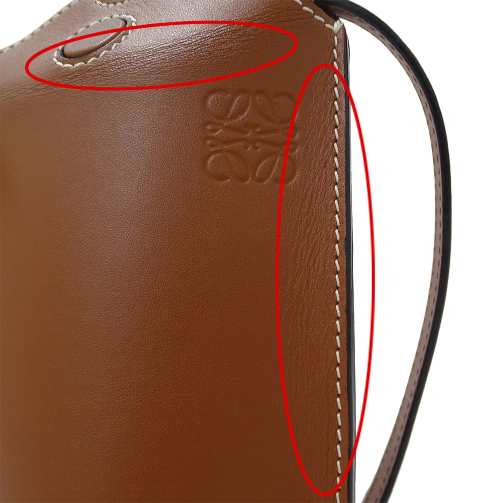 Loewe Loewe handbag for women, brand shoulder bag, gate pocket design, anagram pattern, leather, brown. Size ONE SIZE - 10 Thumbnail