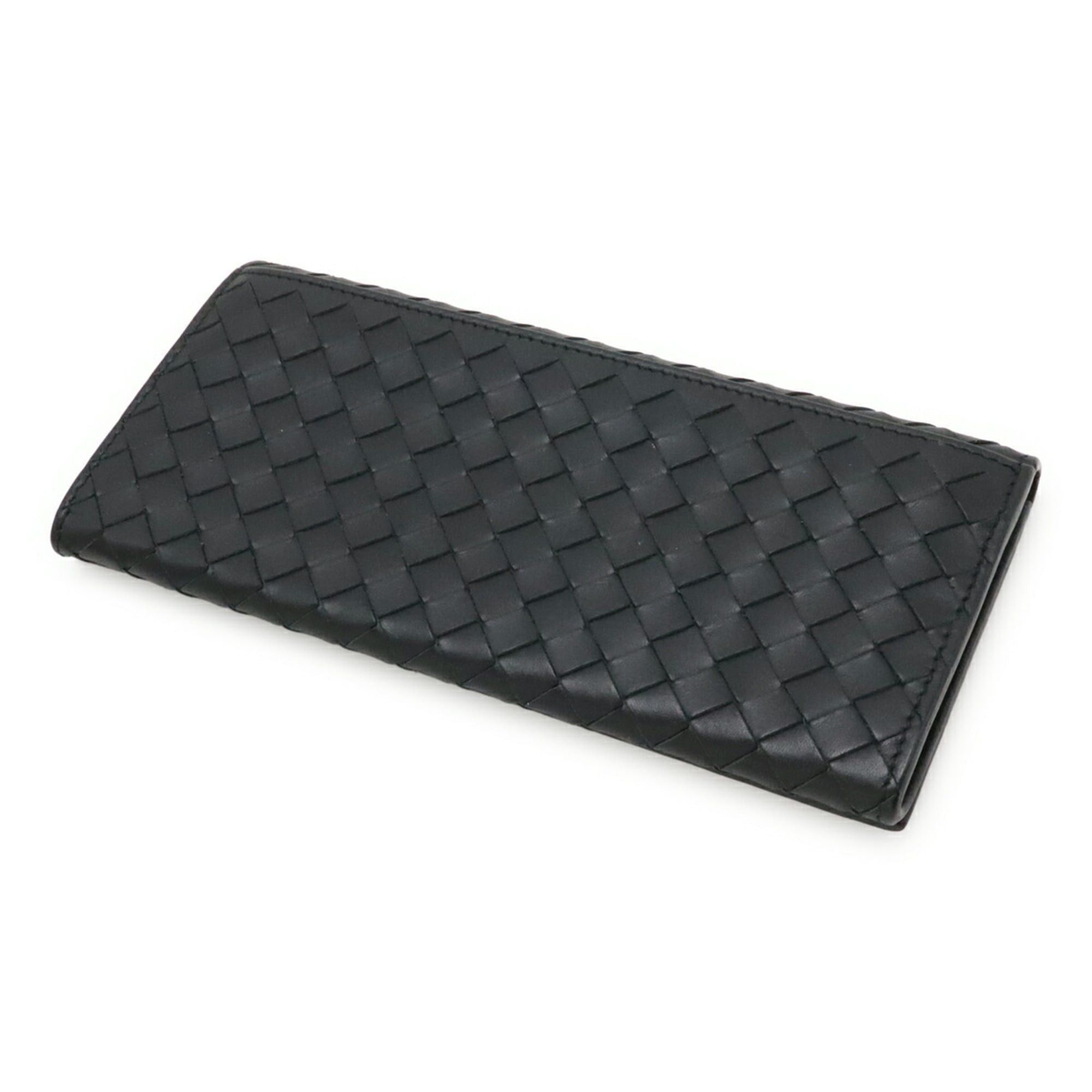 Bottega Veneta Bottega Veneta Intrecciato Bi-fold Long Wallet Leather Black 120697 Size ONE SIZE - 3 Thumbnail