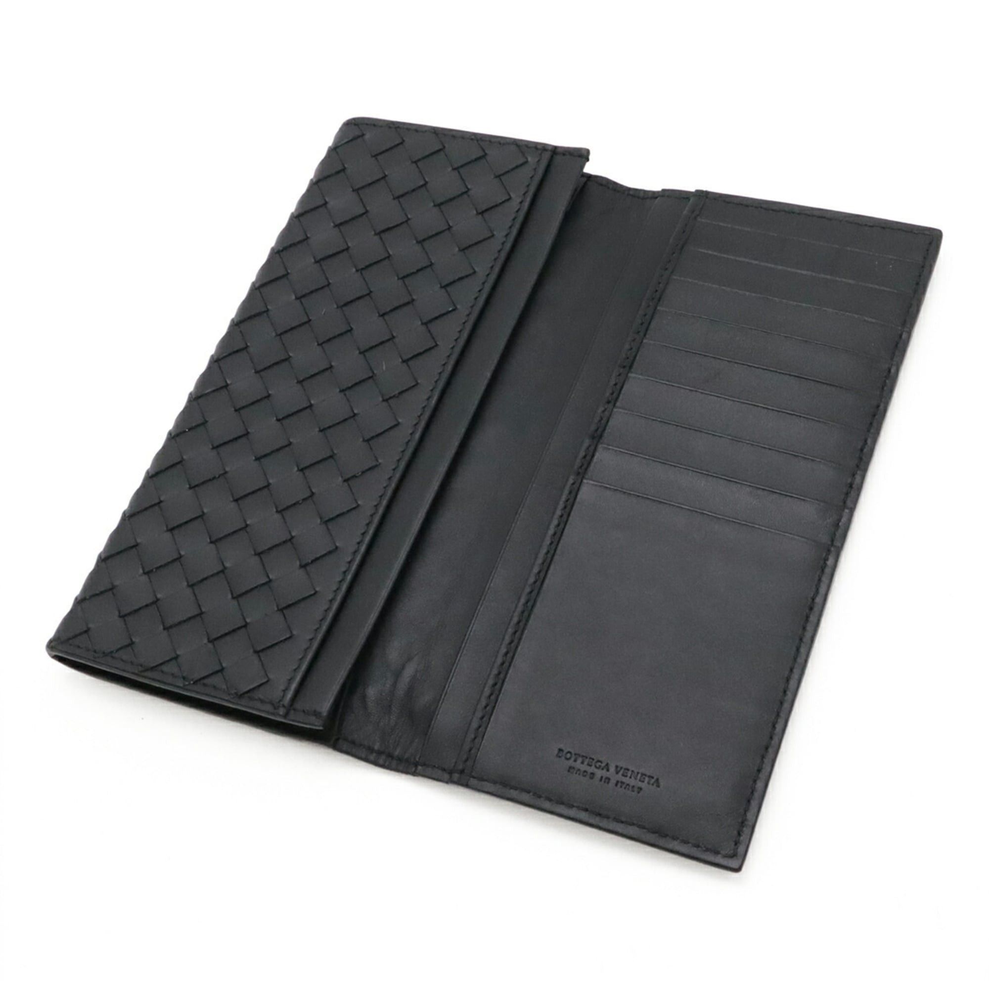 Bottega Veneta Bottega Veneta Intrecciato Bi-fold Long Wallet Leather Black 120697 Size ONE SIZE - 5 Thumbnail