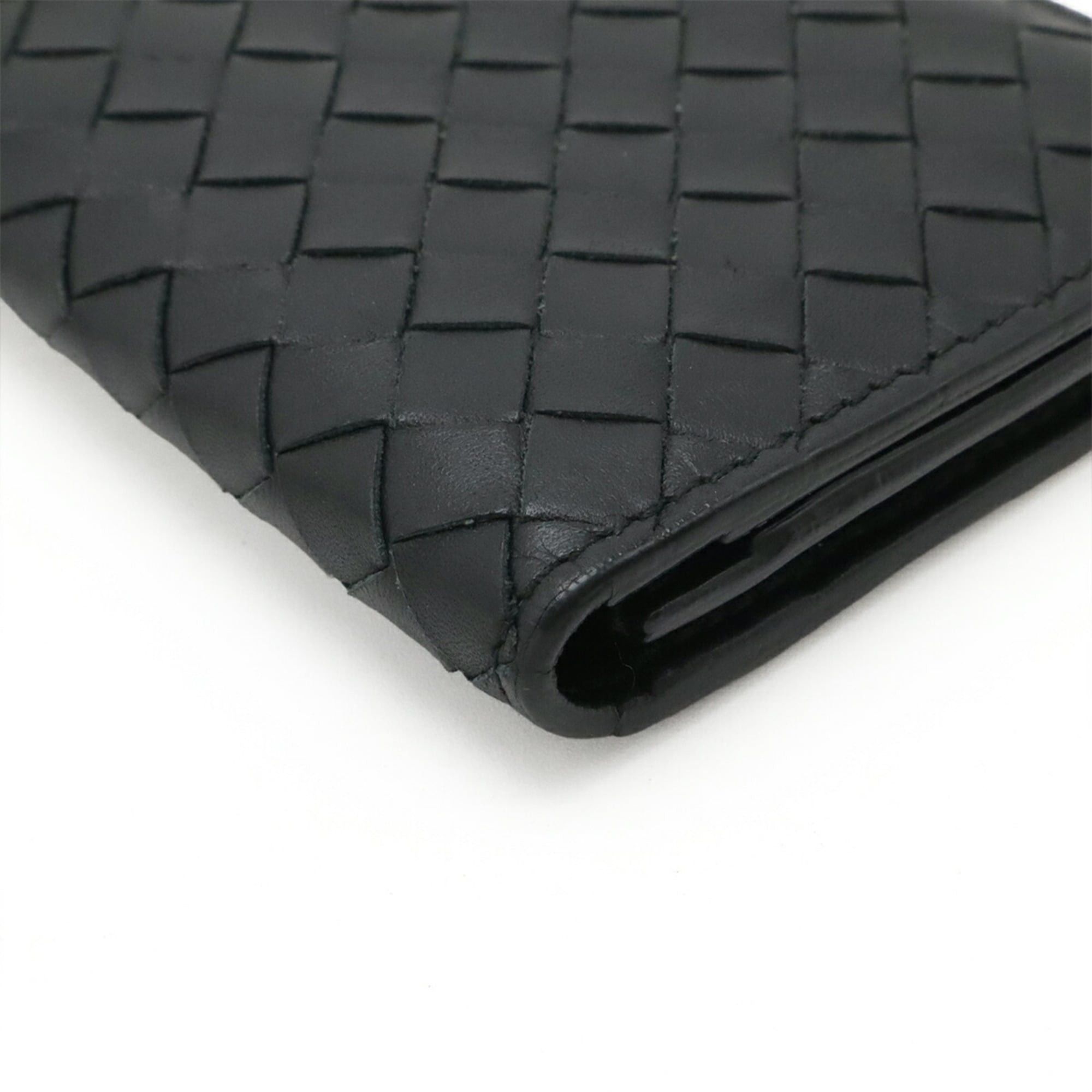 Bottega Veneta Bottega Veneta Intrecciato Bi-fold Long Wallet Leather Black 120697 Size ONE SIZE - 4 Thumbnail