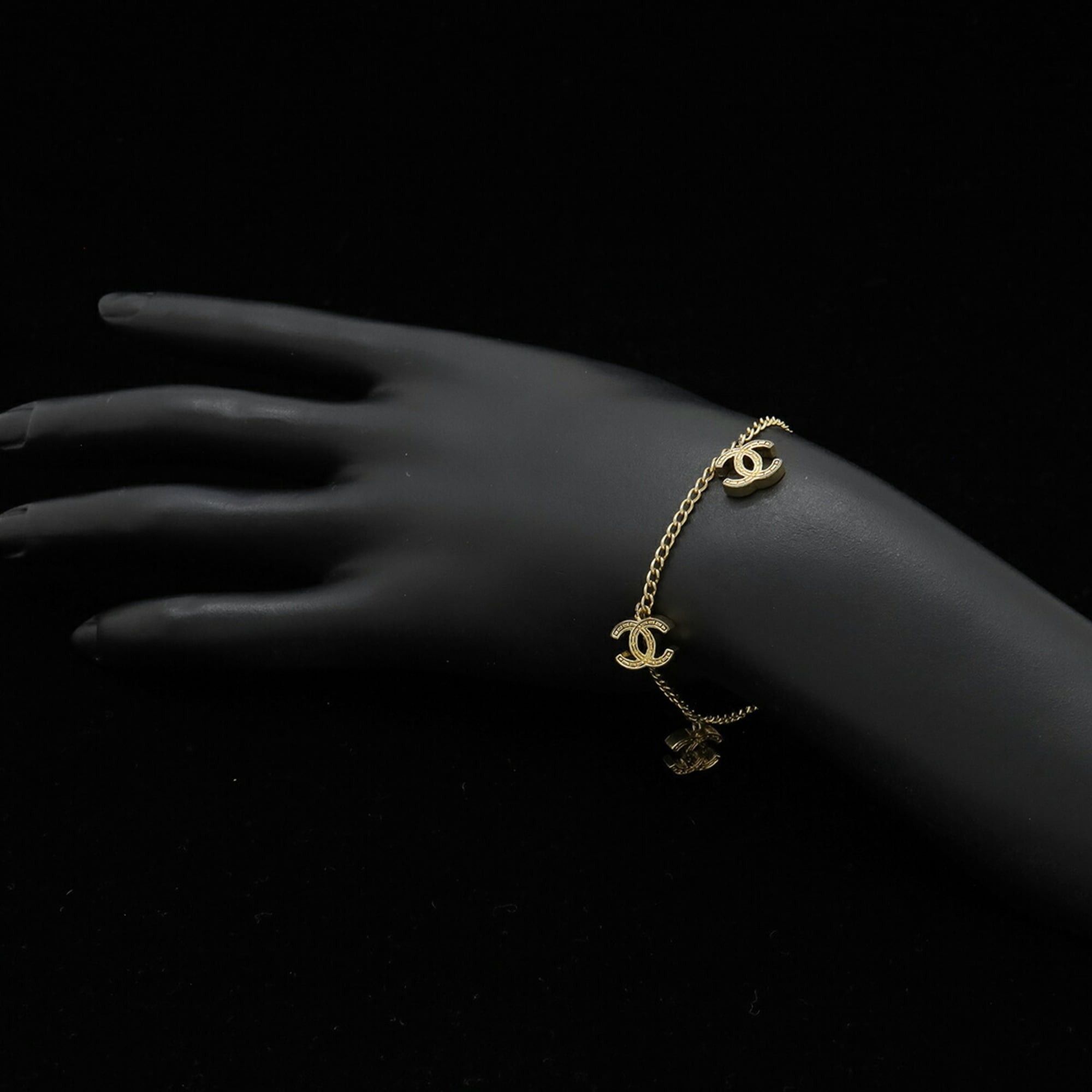 Chanel CHANEL Matelassé Coco Mark Chain Bracelet GP Gold 03P Size ONE SIZE - 6 Thumbnail