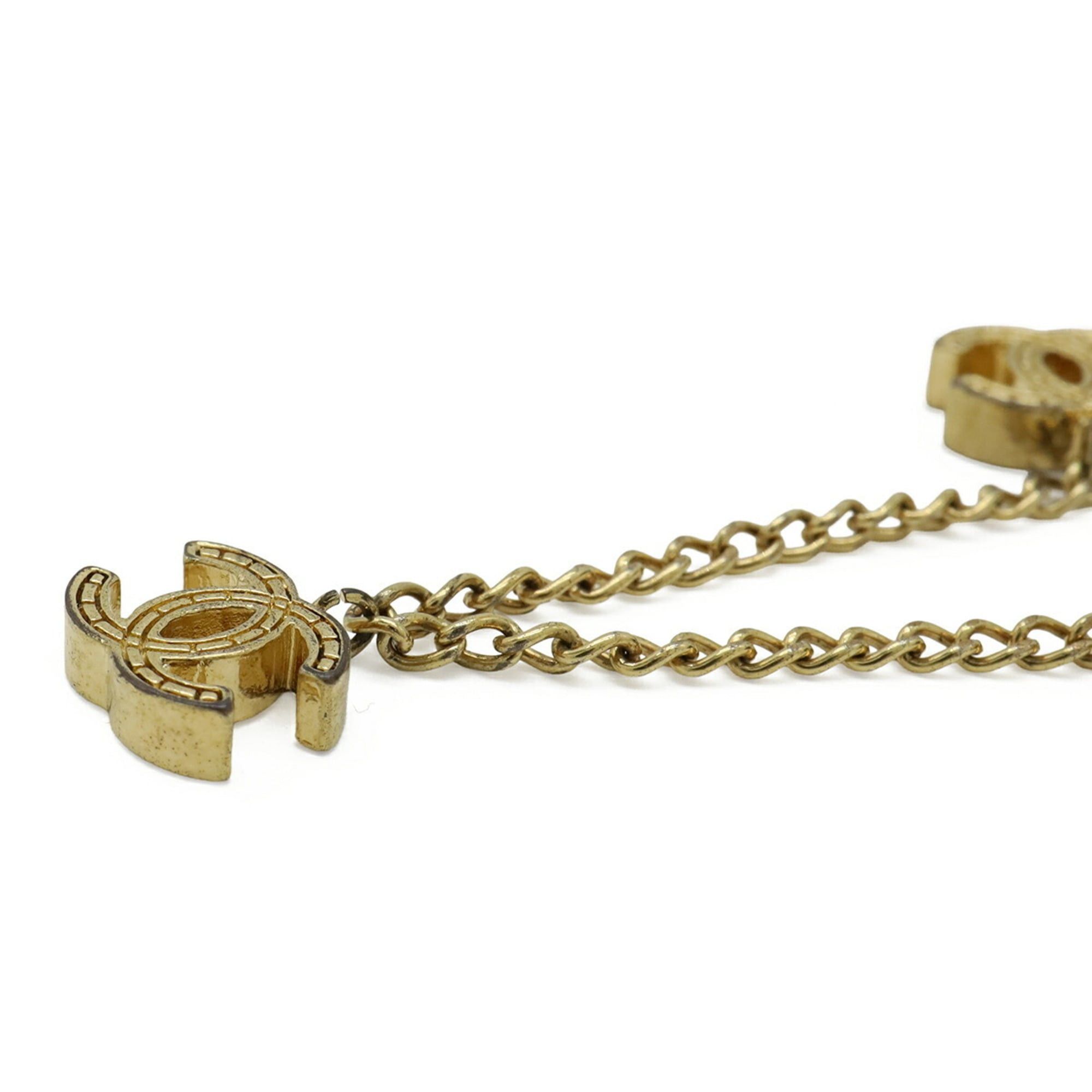 Chanel CHANEL Matelassé Coco Mark Chain Bracelet GP Gold 03P Size ONE SIZE - 3 Thumbnail