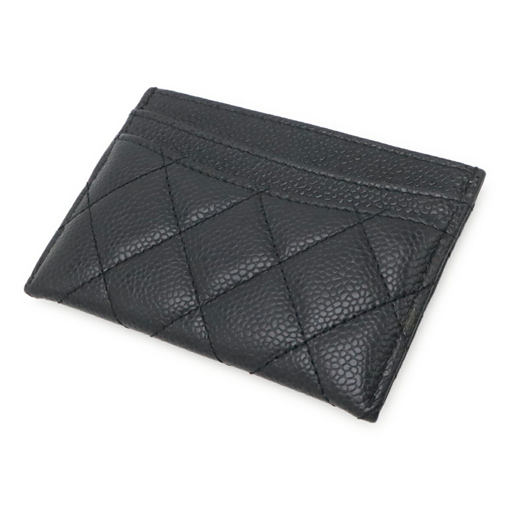 Chanel CHANEL Matelassé Classic Business Card Holder/Card Case with Coco Mark, Caviar Leather, Black AP0213 Size ONE SIZE - 3 Thumbnail