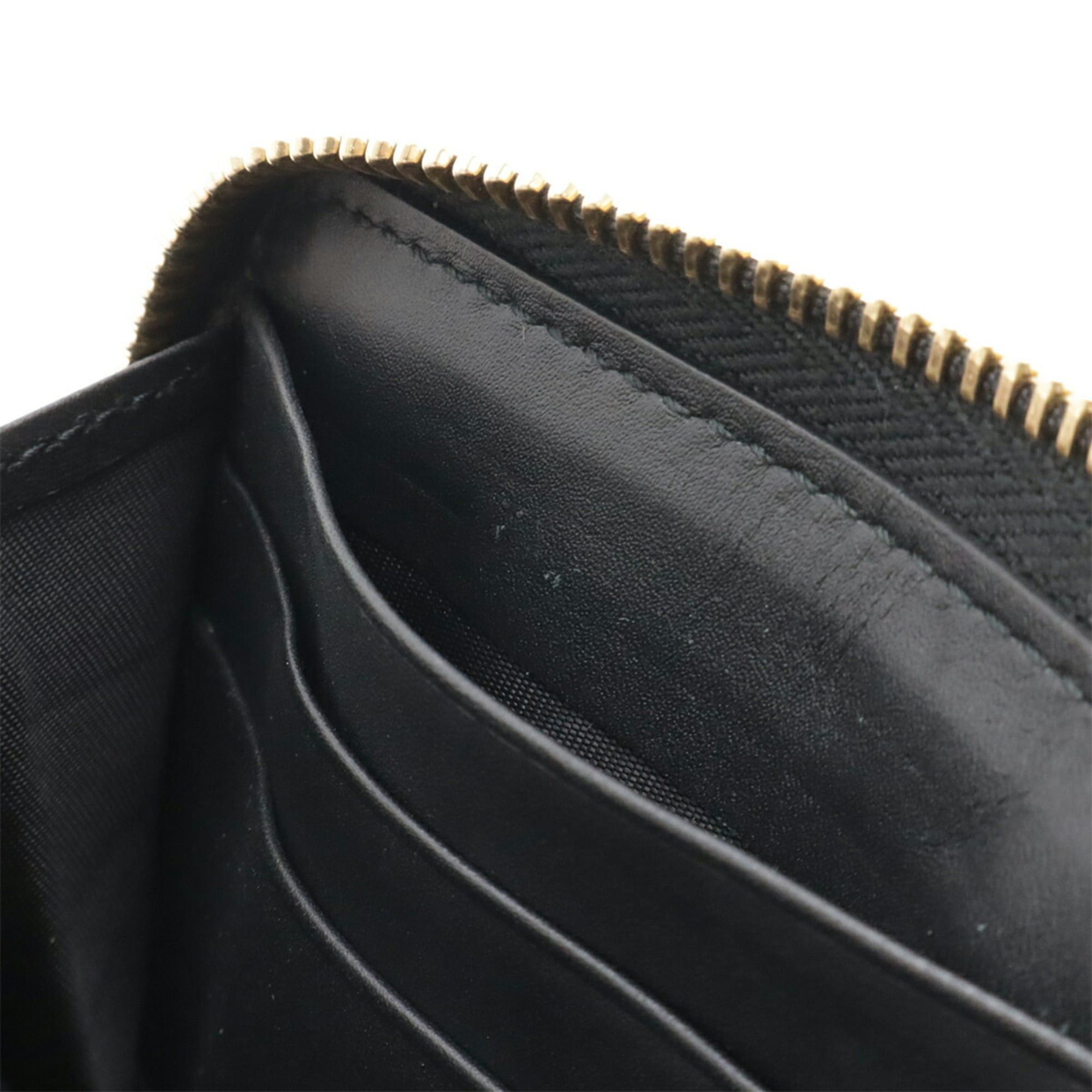 Gucci GUCCI Sylvie Zip-Around Wallet, Leather, Black, 476083 Size ONE SIZE - 8 Thumbnail