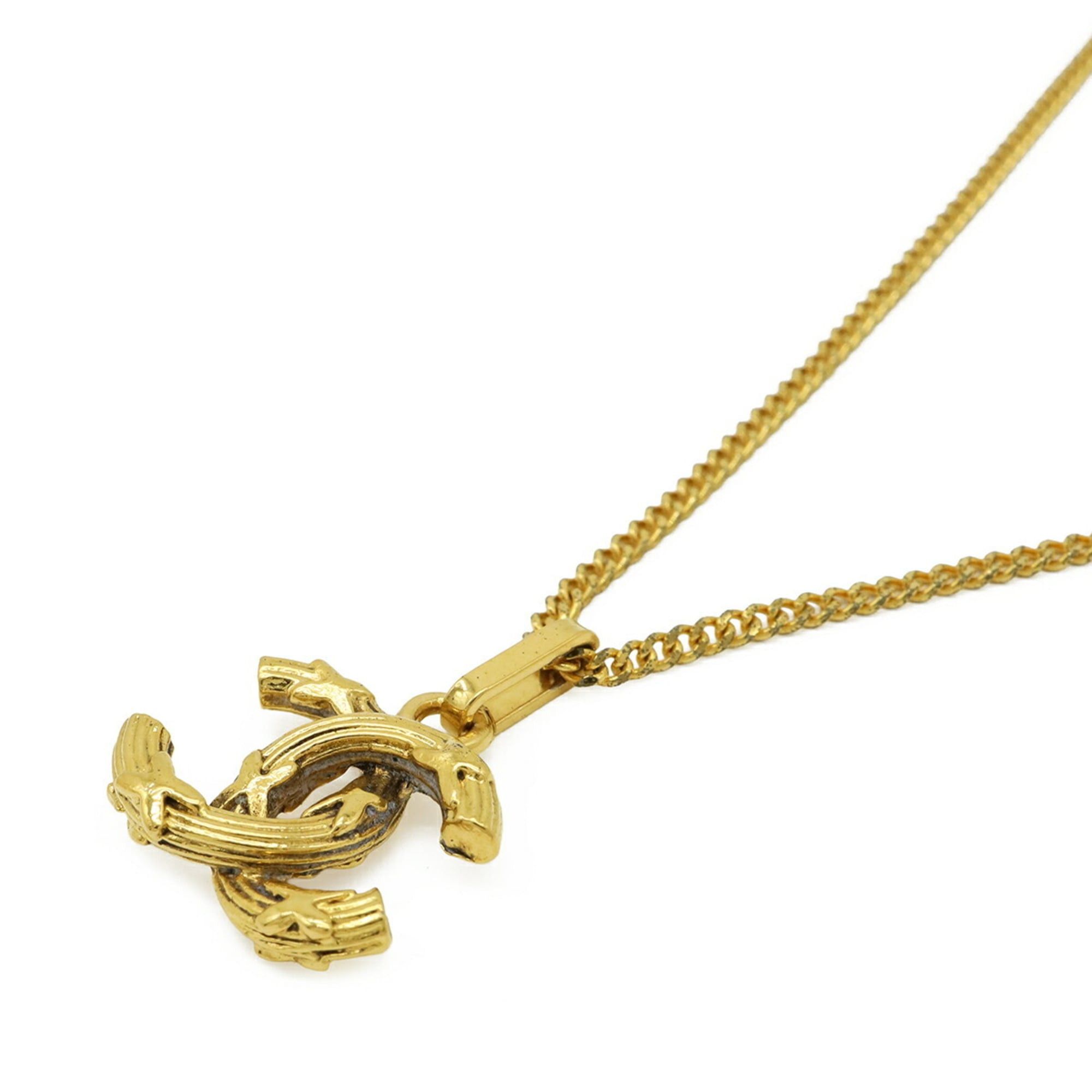 Chanel CHANEL Coco Mark Chain Necklace Pendant GP Gold Size ONE SIZE - 4 Thumbnail