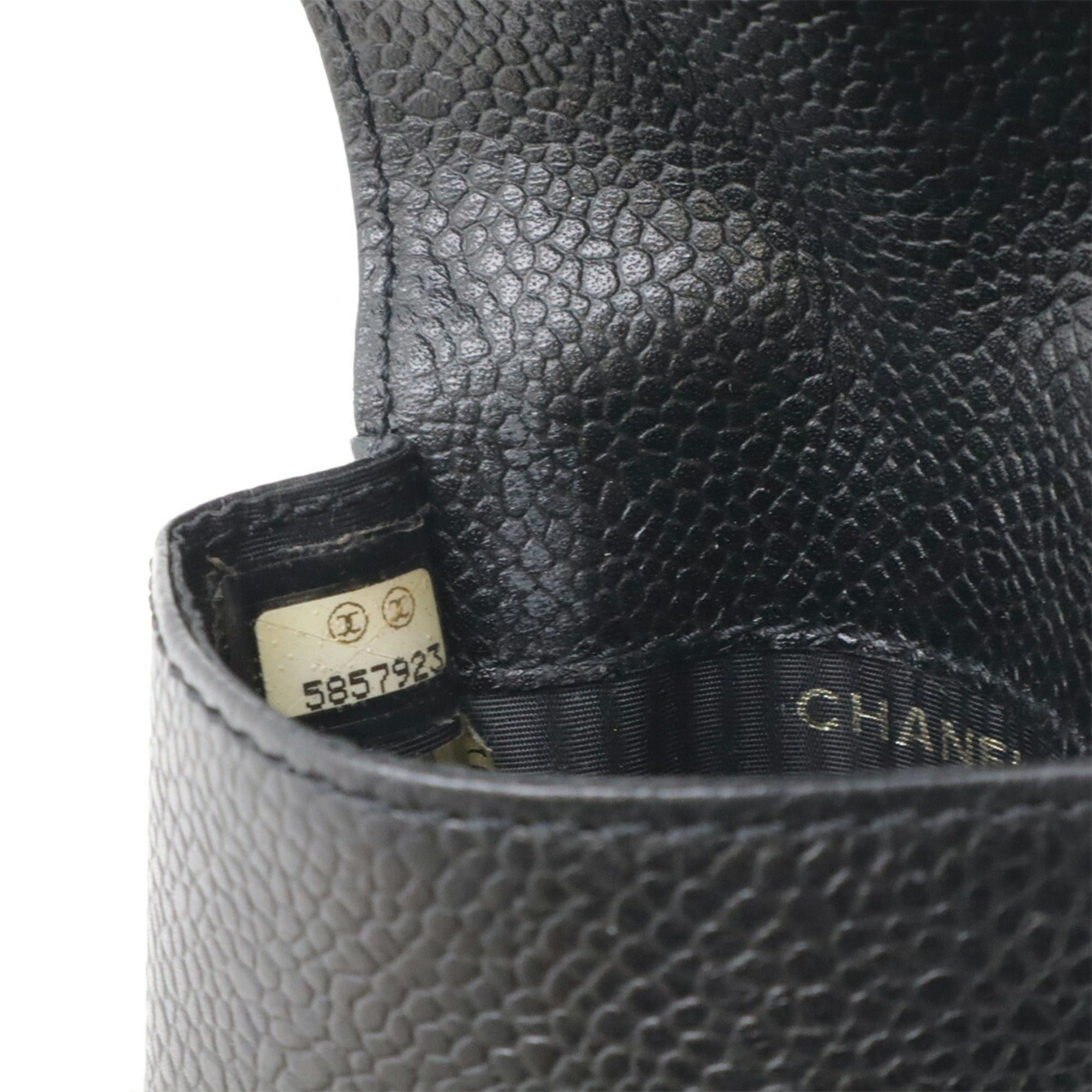 Chanel CHANEL Coco Mark Cigarette Case, Tobacco iQOS Handbag Pouch, Caviar Leather, Black A13511 Size ONE SIZE - 7 Thumbnail