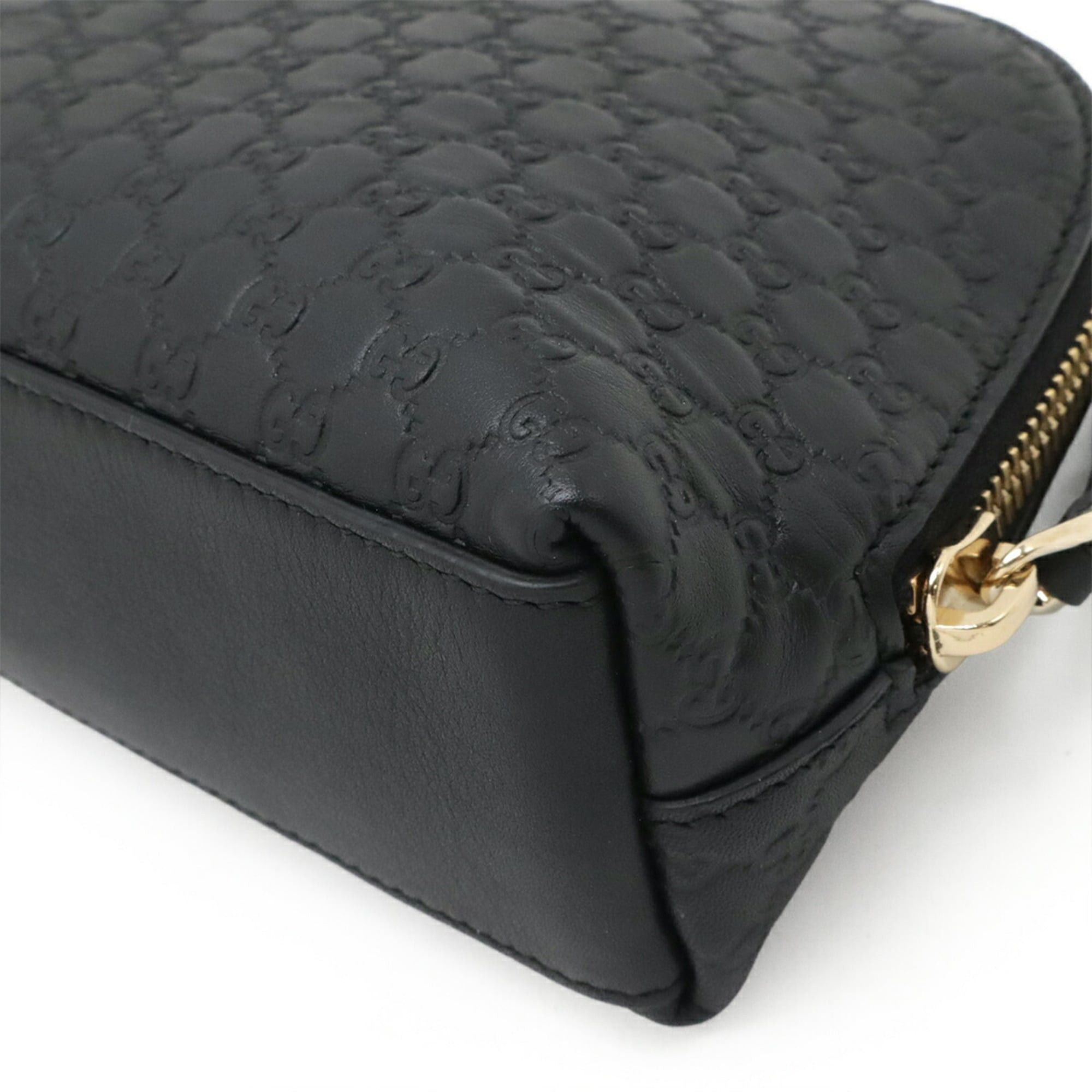 Gucci GUCCI Microguccissima Handbag Pouch Multi-Pouch Leather Black 449893 Size ONE SIZE - 4 Thumbnail