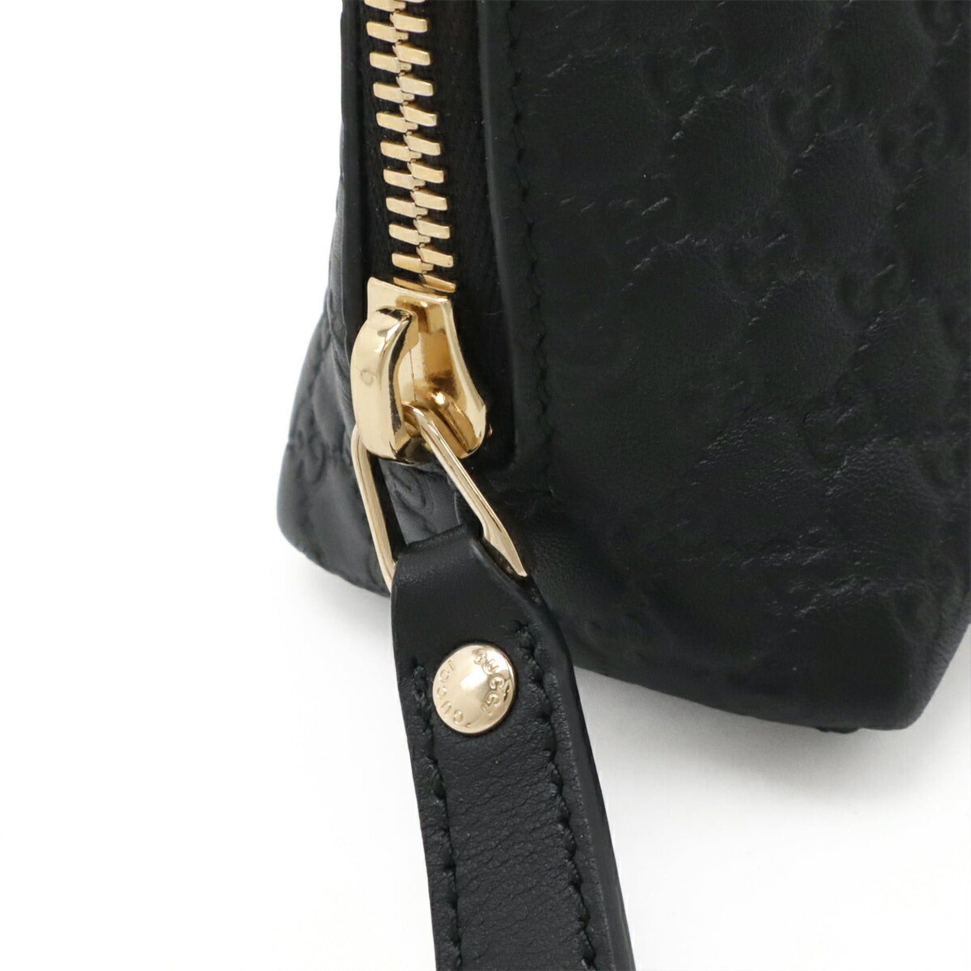Gucci GUCCI Microguccissima Handbag Pouch Multi-Pouch Leather Black 449893 Size ONE SIZE - 5 Thumbnail