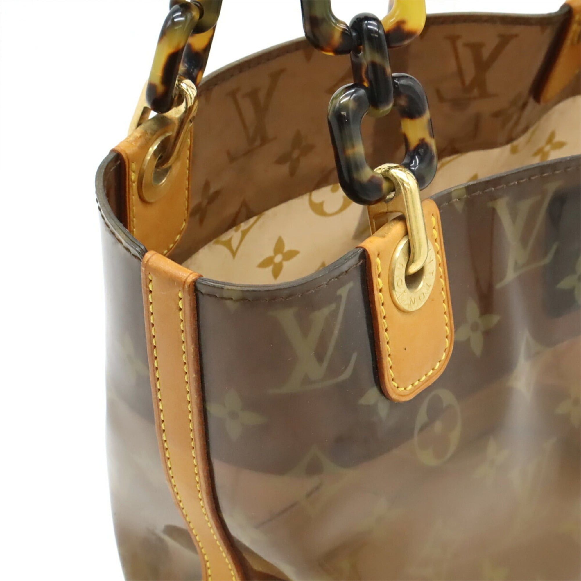 Louis Vuitton Louis Vuitton Monogram Vinyl Cabas Ambre PM Tote Bag Shoulder Plastic Chain Brown M92502 Size ONE SIZE - 7 Thumbnail