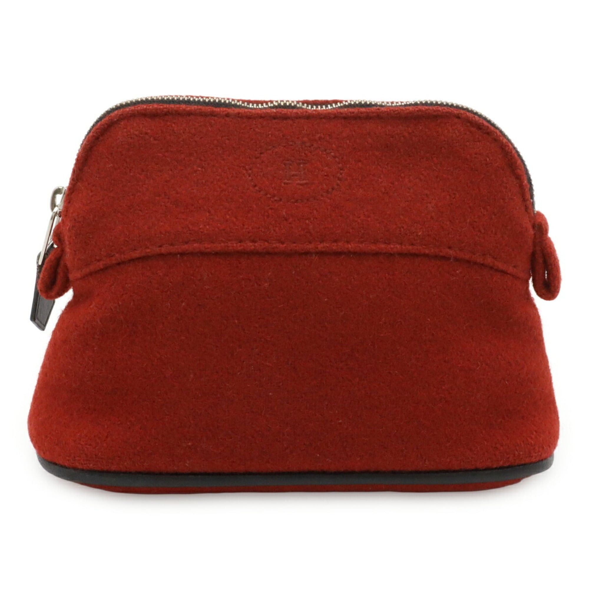 Hermes HERMES Bolide Pouch 16 Mini Handbag Felt Leather Red Black Size ONE SIZE - 2 Thumbnail