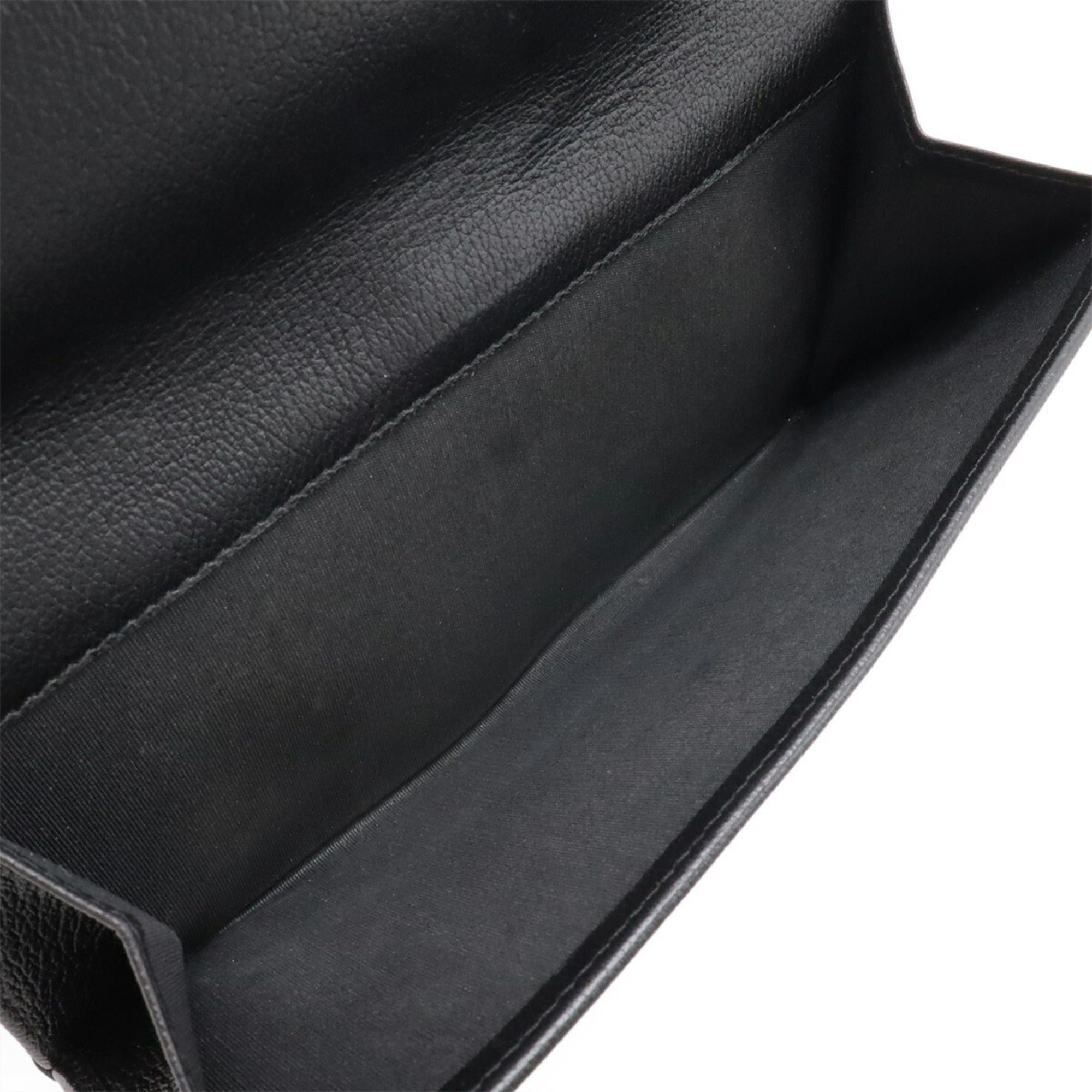 Chanel CHANEL Camellia Double Long Wallet, Leather, Black, A46509 Size ONE SIZE - 8 Thumbnail