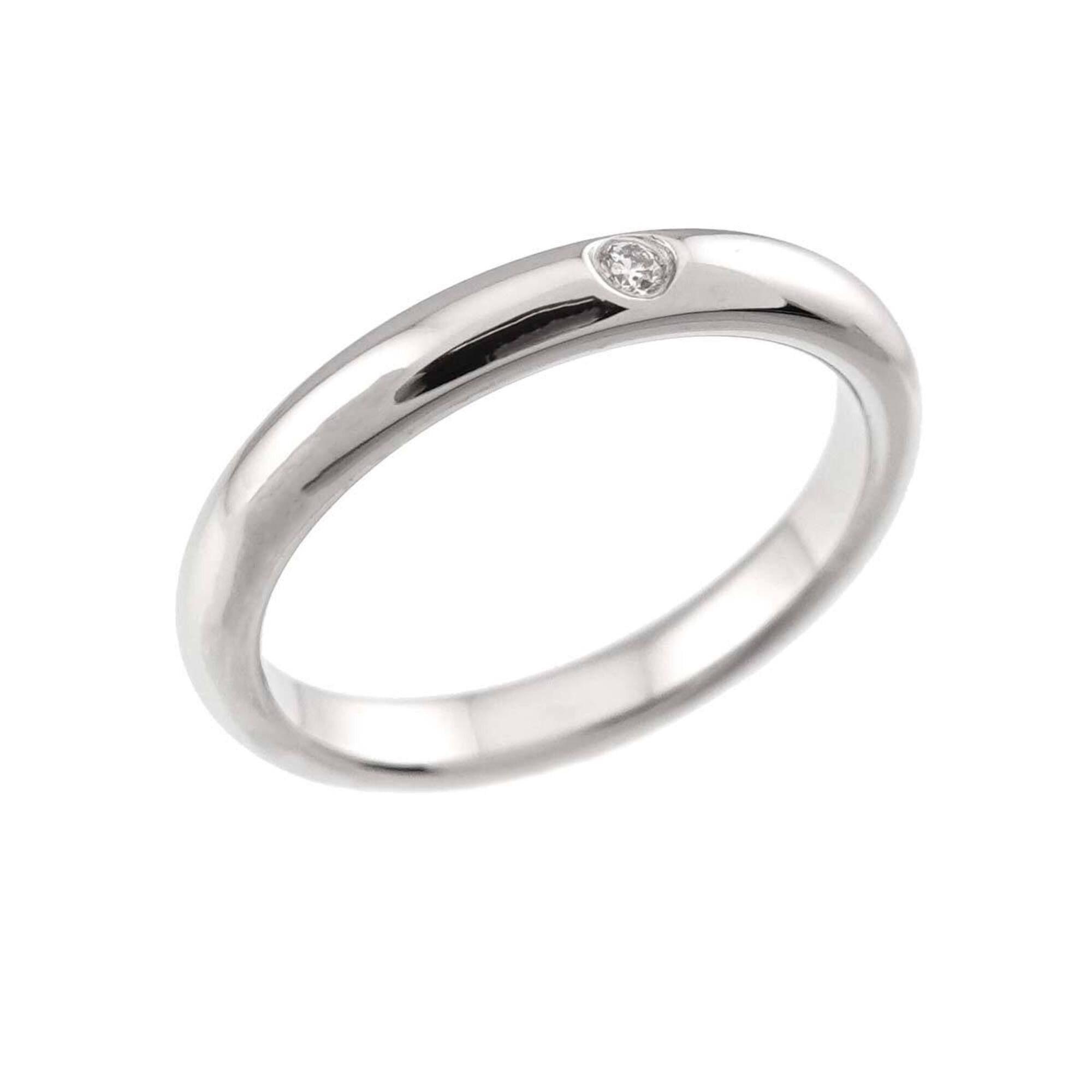 Tiffany & Co. Tiffany & Co. Stacking Band Ring with 1 Diamond, Platinum. Size ONE SIZE - 5 Thumbnail