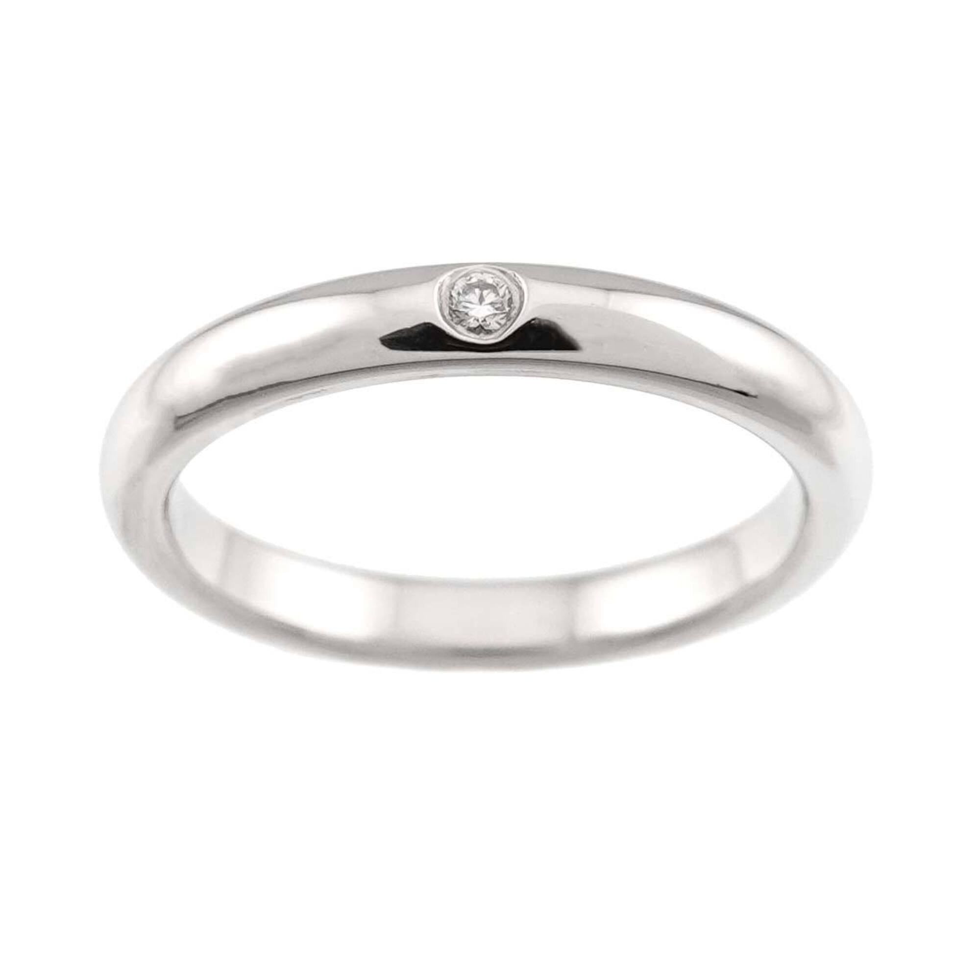Tiffany & Co. Tiffany & Co. Stacking Band Ring with 1 Diamond, Platinum. Size ONE SIZE - 2 Thumbnail