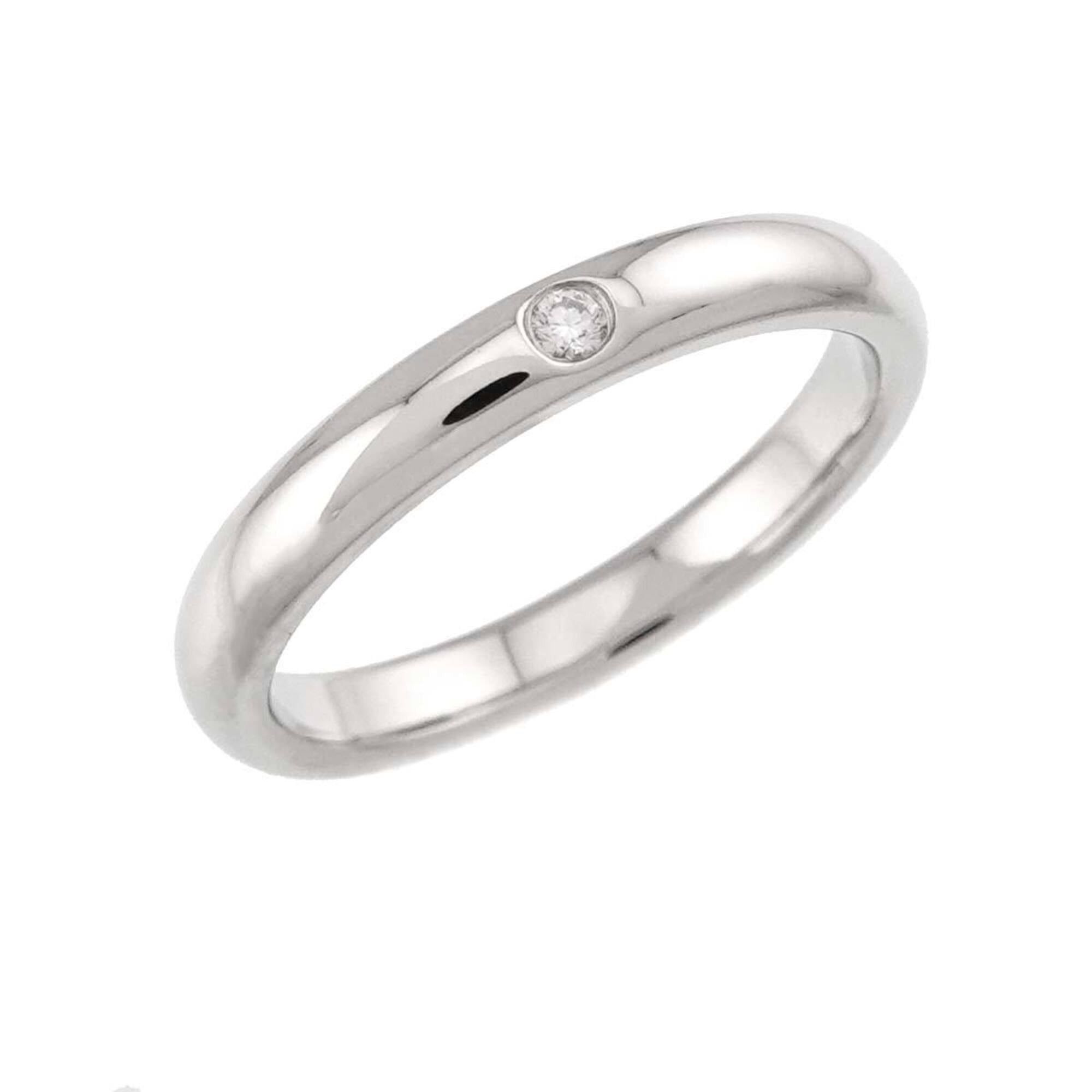 Tiffany & Co. Tiffany & Co. Stacking Band Ring, 1 Diamond, Platinum. Size ONE SIZE - 4 Thumbnail