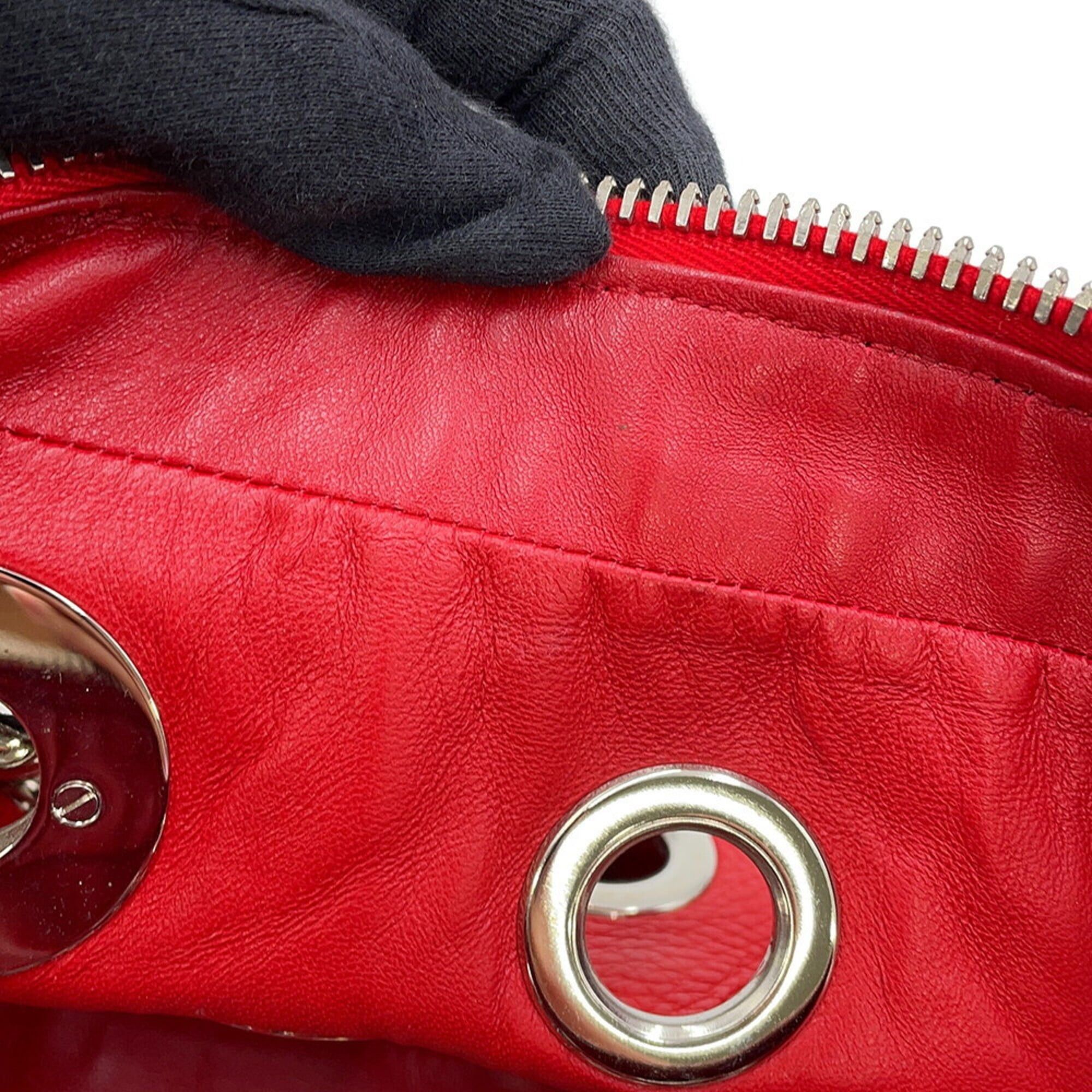 Prada Prada Chain Handbag, Perforated Leather, 1BB017, PRADA, PRADA Size ONE SIZE - 9 Thumbnail