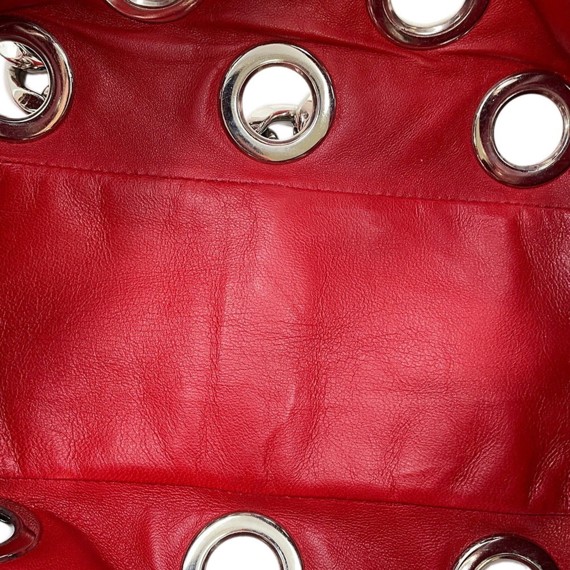 Prada Prada Chain Handbag, Perforated Leather, 1BB017, PRADA, PRADA Size ONE SIZE - 8 Thumbnail