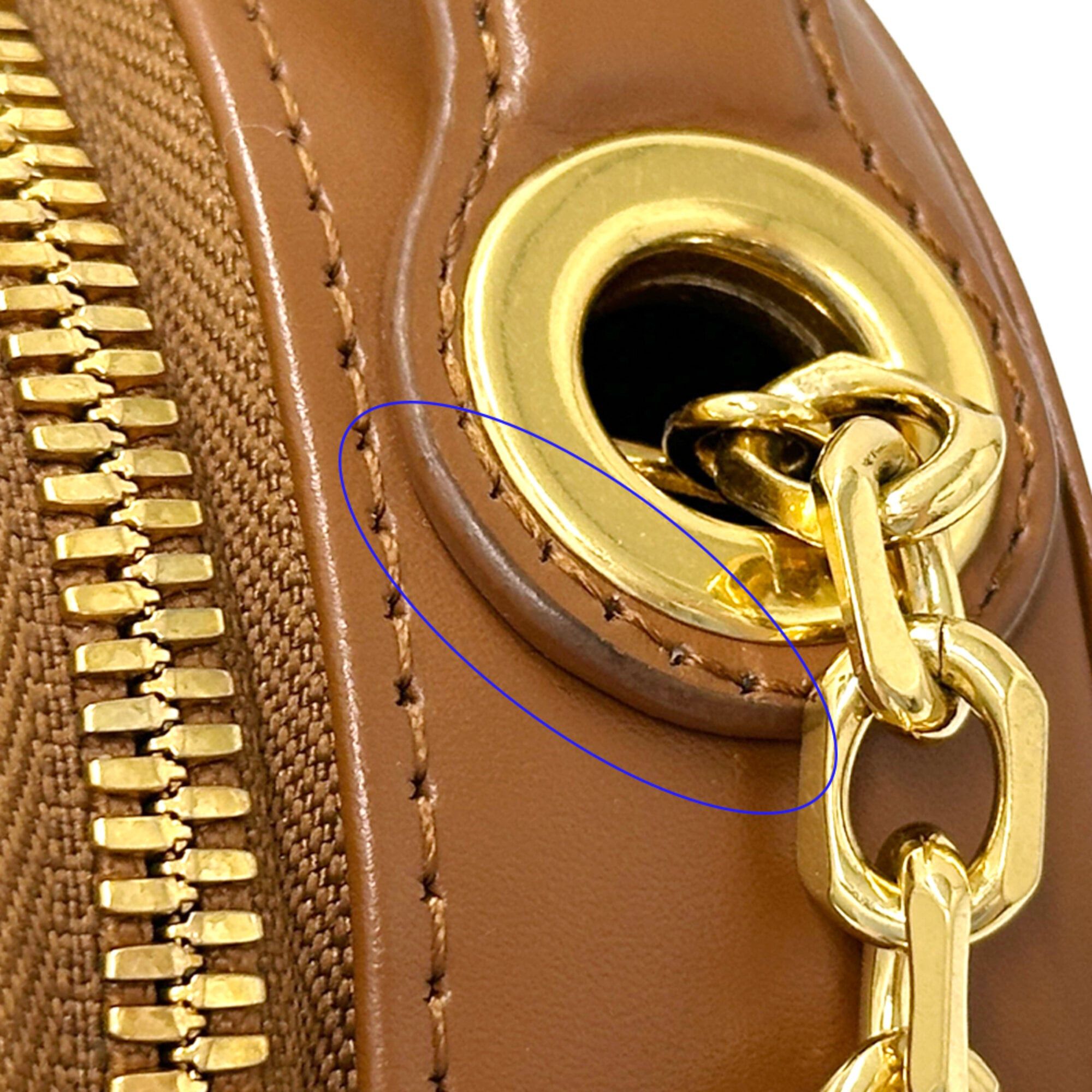 Dior Christian Dior Dior handbag for women, brand name shoulder bag, leather oval camera brown, mini compact, crossbody bag. Size ONE SIZE - 10 Thumbnail