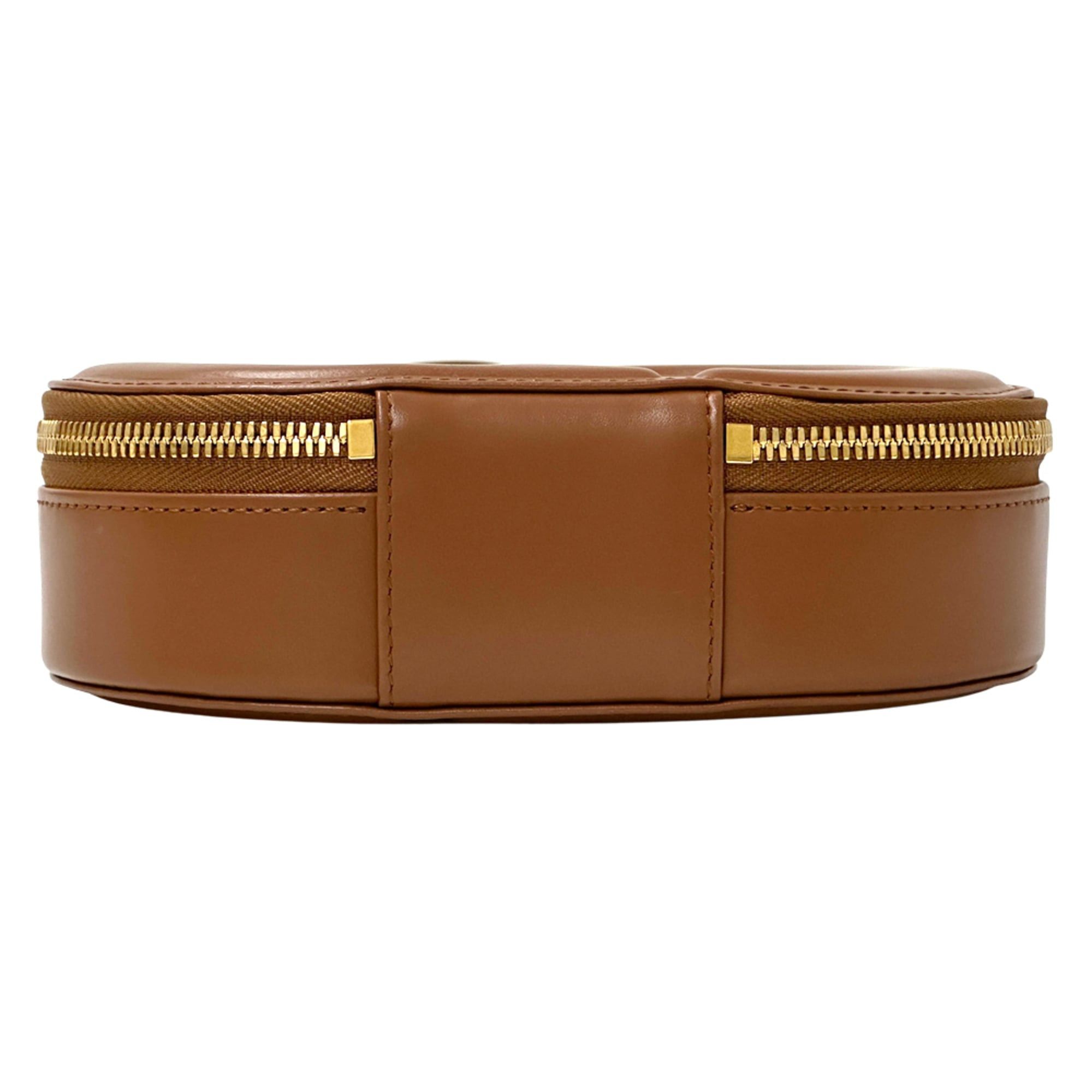 Dior Christian Dior Dior handbag for women, brand name shoulder bag, leather oval camera brown, mini compact, crossbody bag. Size ONE SIZE - 3 Thumbnail