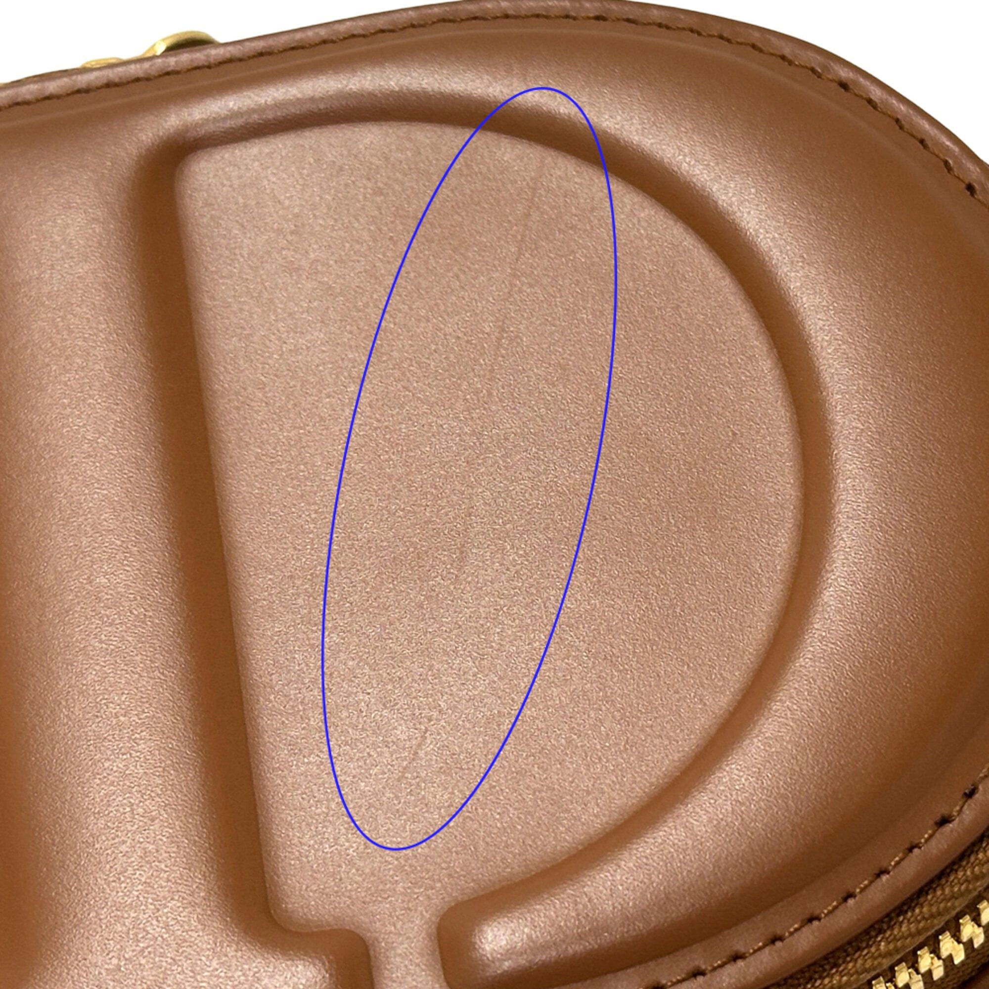 Dior Christian Dior Dior handbag for women, brand name shoulder bag, leather oval camera brown, mini compact, crossbody bag. Size ONE SIZE - 11 Thumbnail