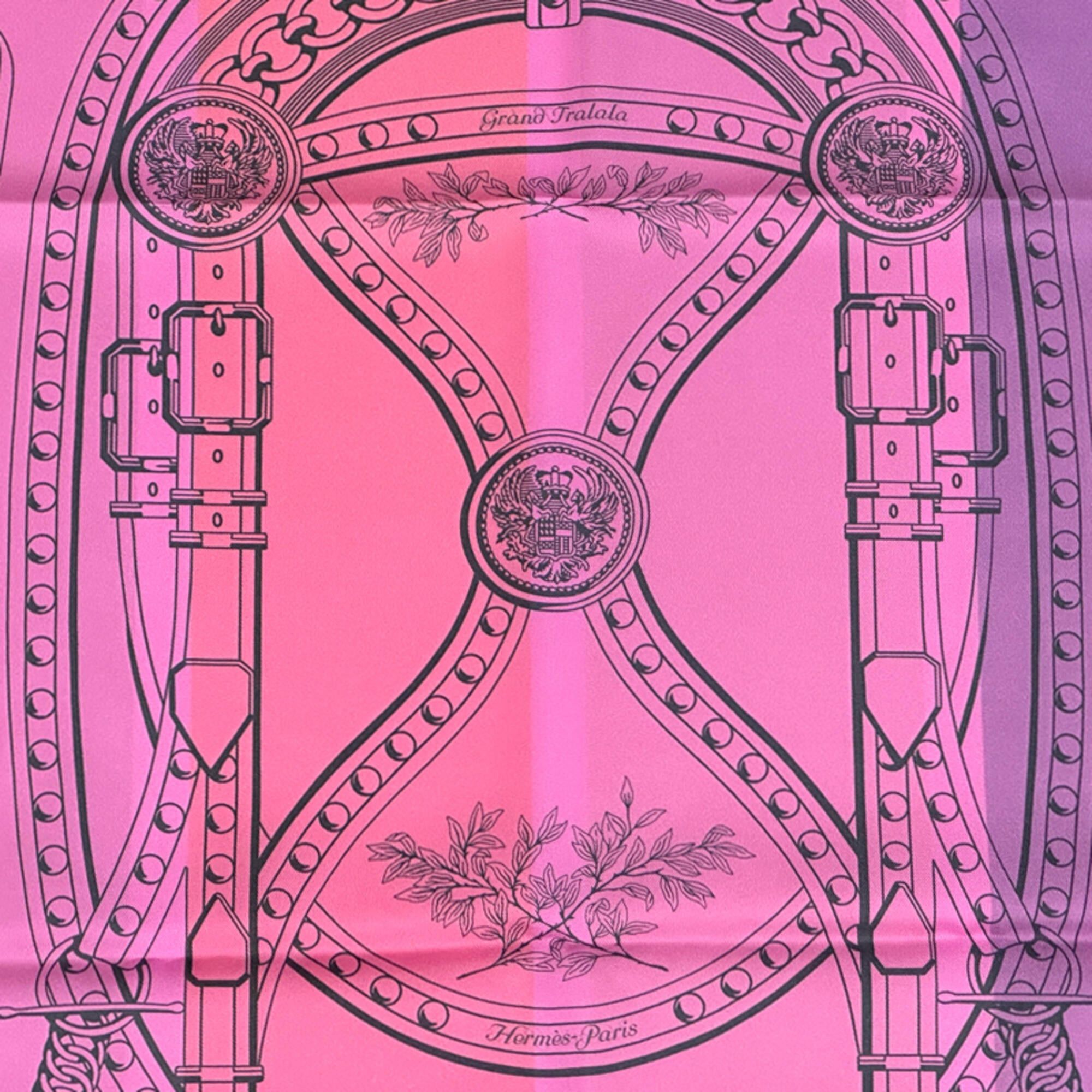 Hermes Hermes scarf muffler Carre Double Face 90 Grand Tralala Women's brand silk vermilion blue multicolor pink rainbow reversible Size ONE SIZE - 5 Thumbnail