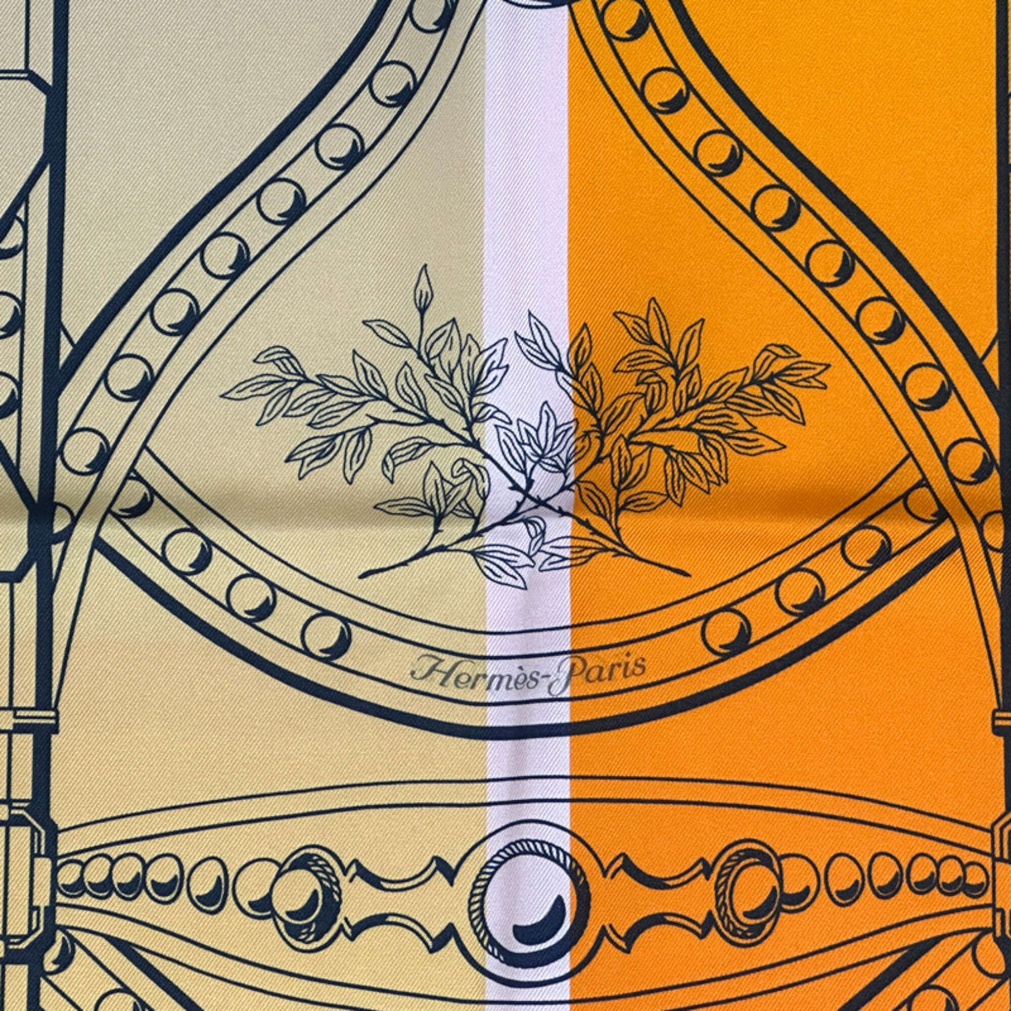 Hermes Hermes scarf muffler Carre Double Face 90 Grand Tralala Women's brand silk vermilion blue multicolor pink rainbow reversible Size ONE SIZE - 4 Thumbnail