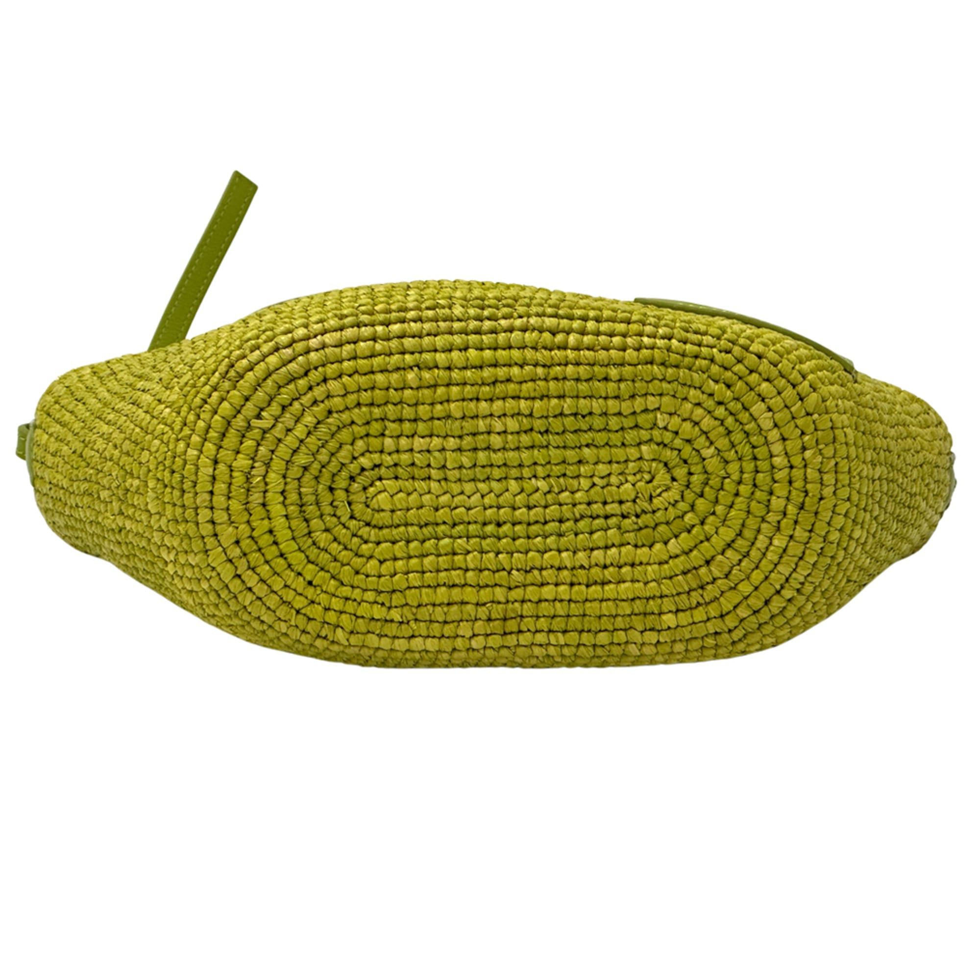 Loewe Loewe handbag for women, Anagram design, shoulder bag, raffia leather, green, crossbody bag. Size ONE SIZE - 4 Thumbnail