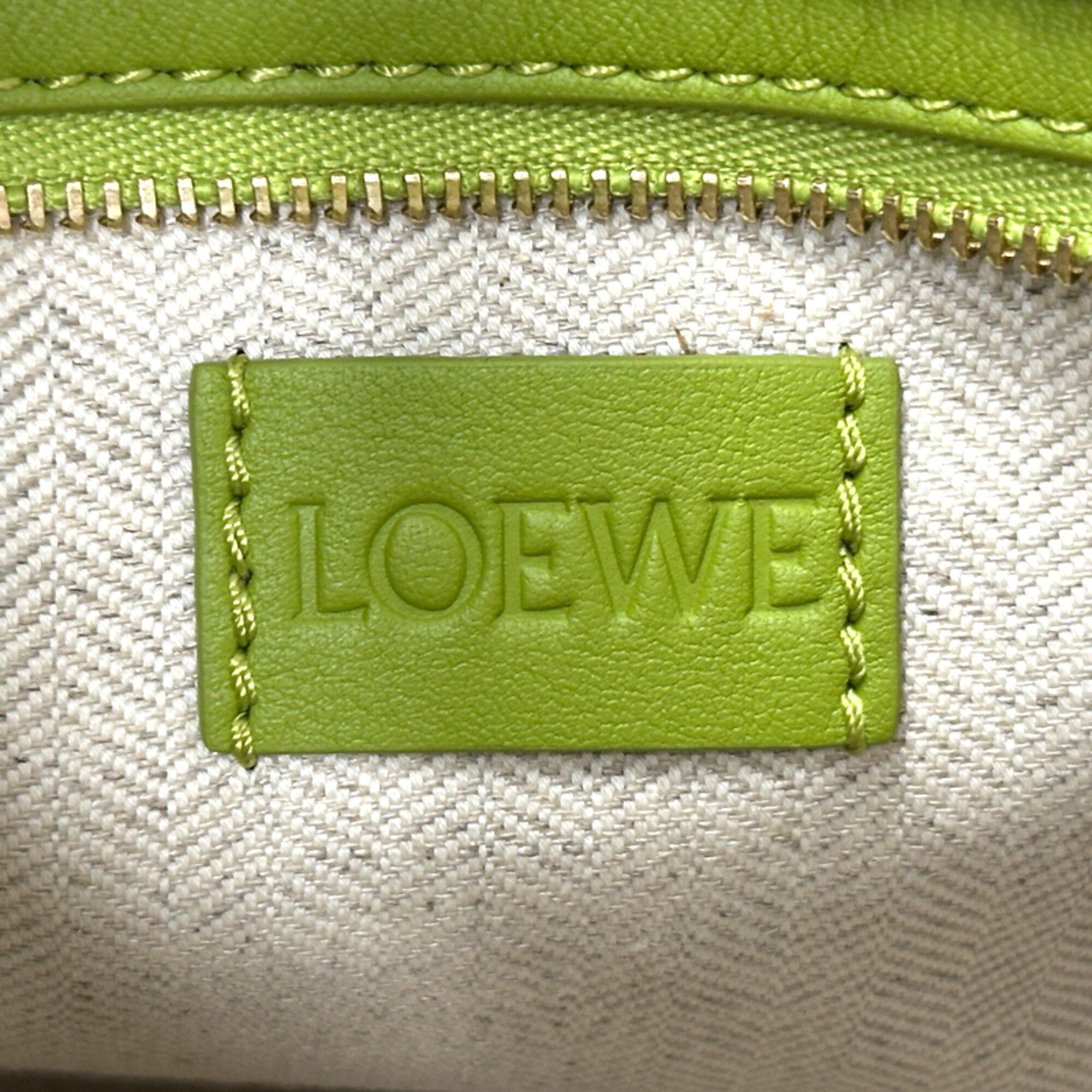 Loewe Loewe handbag for women, Anagram design, shoulder bag, raffia leather, green, crossbody bag. Size ONE SIZE - 6 Thumbnail