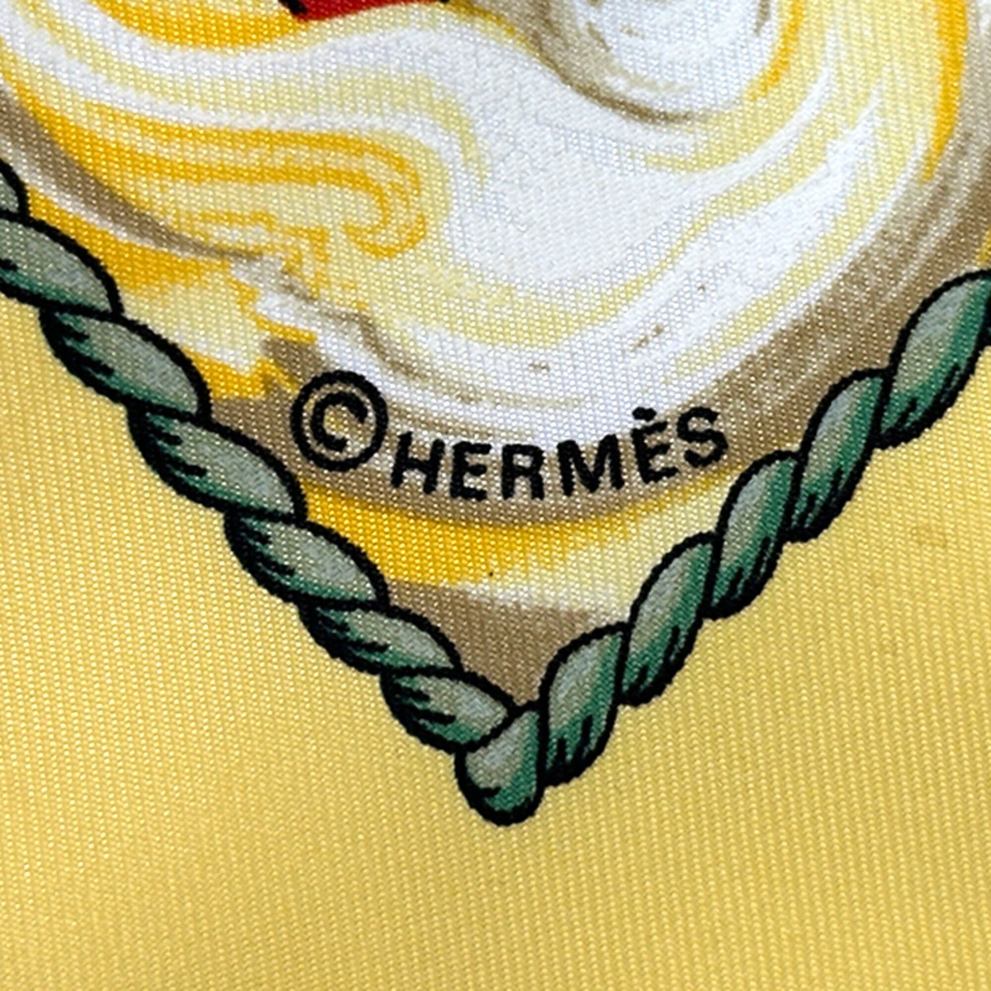 Hermes Hermes scarf/muffler, Carre 90 "Vive le Vent" (Let the Wind Blow), women's, brand silk, yellow, multicolor, sea, ship, sailing ship. Size ONE SIZE - 3 Thumbnail