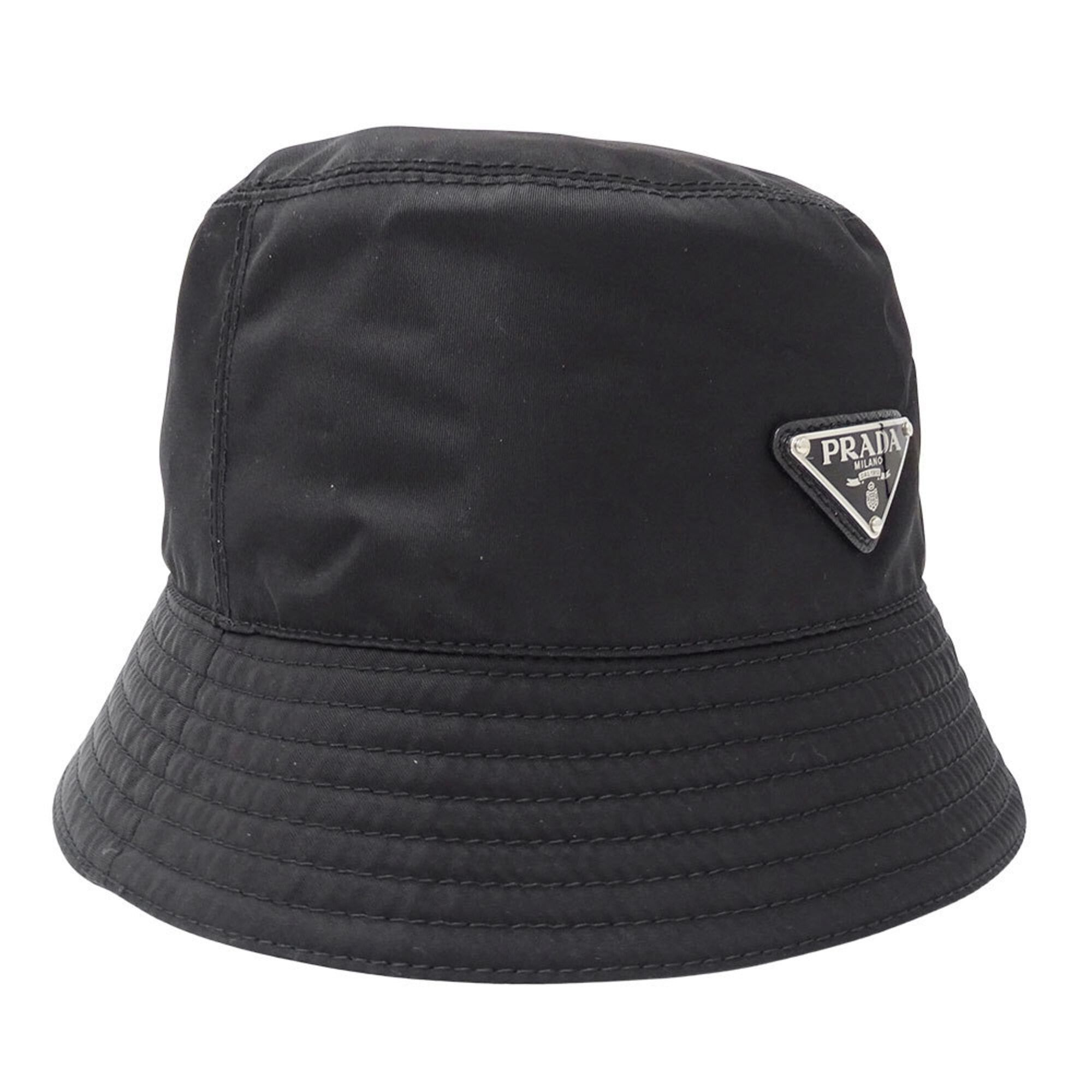 Prada Prada Hat for Women and Men, Brand Name, Nylon Re-Nylon Bucket Hat, Black, Size S Size ONE SIZE - 2 Thumbnail