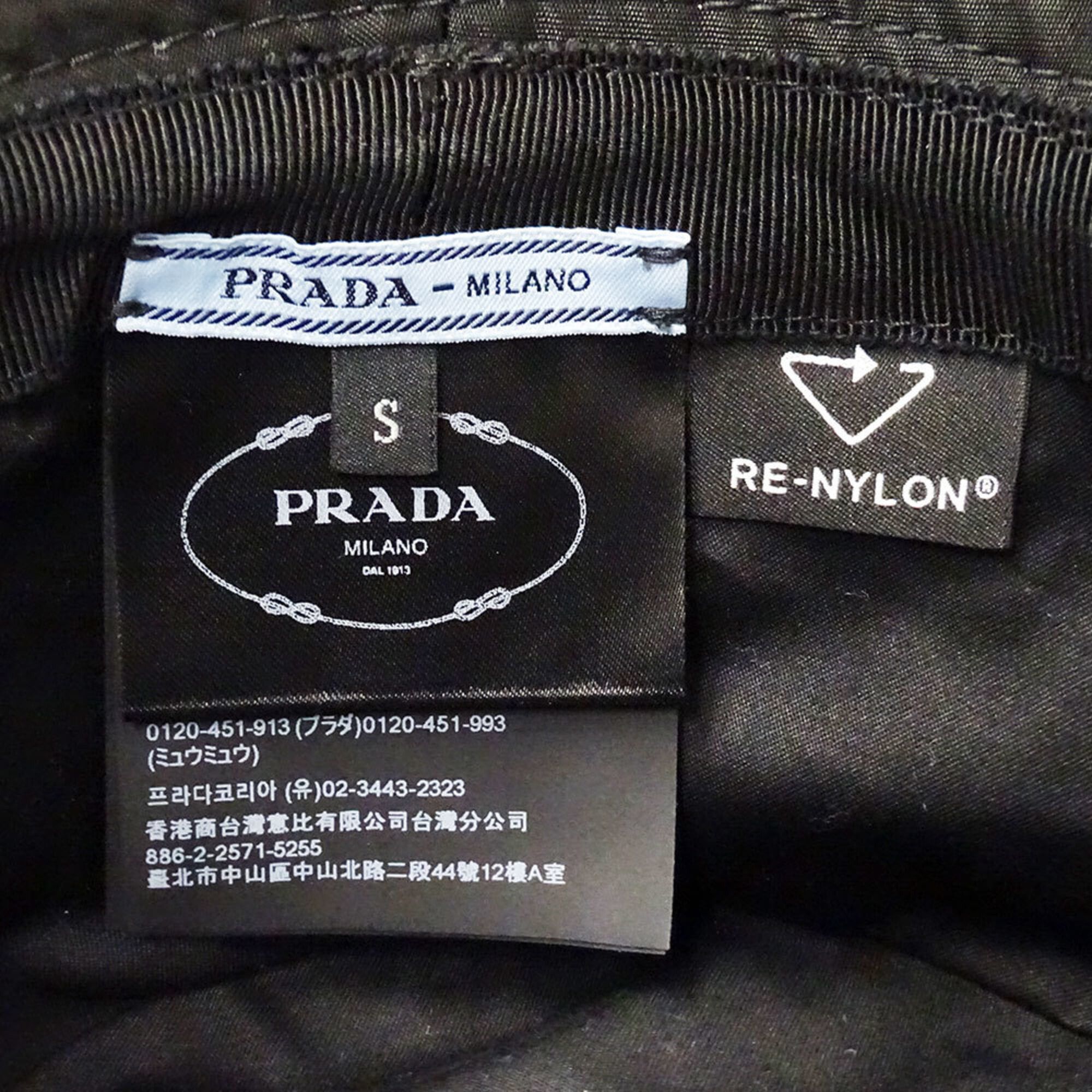 Prada Prada Hat for Women and Men, Brand Name, Nylon Re-Nylon Bucket Hat, Black, Size S Size ONE SIZE - 7 Thumbnail