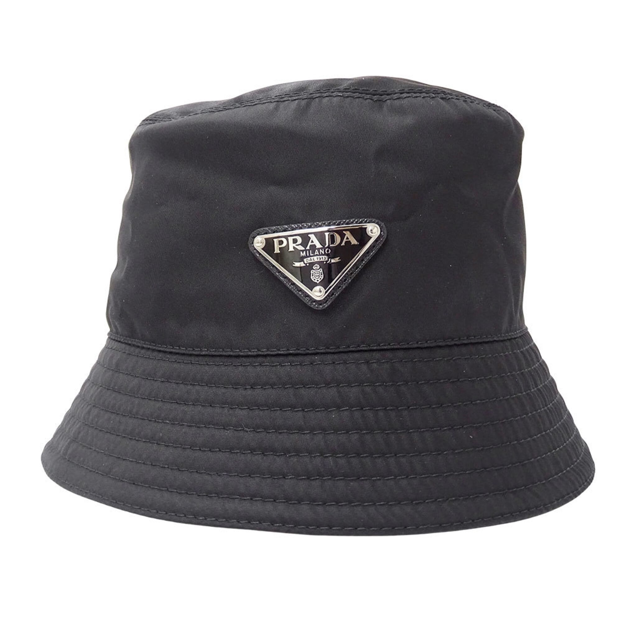 Prada Prada Hat for Women and Men, Brand Name, Nylon Re-Nylon Bucket Hat, Black, Size S Size ONE SIZE - 3 Thumbnail
