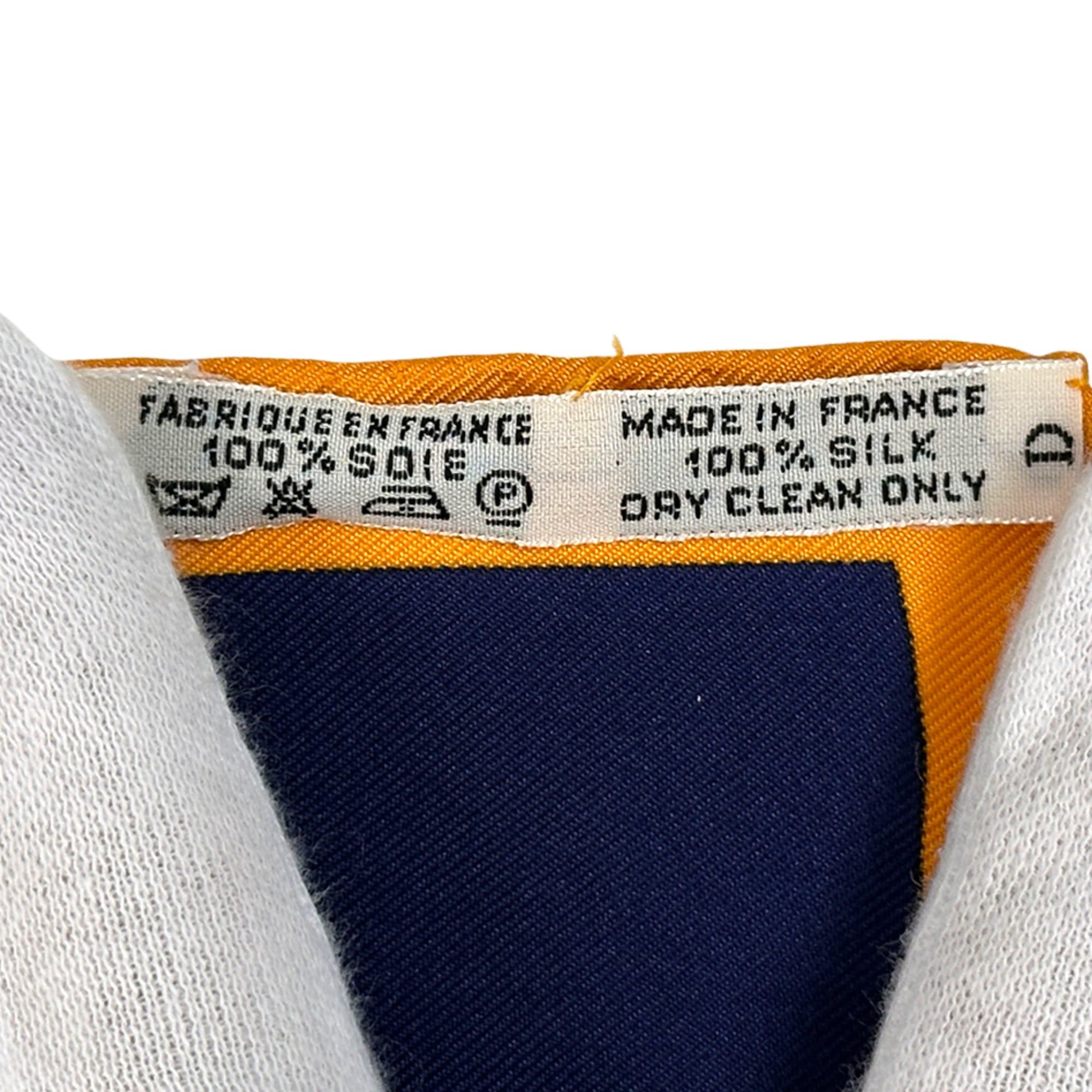 Hermes Hermes scarf/muffler, Carre 90, ROSRRAIE (Rose Garden), women's, brand name, silk, navy, orange, multicolor, floral pattern. Size ONE SIZE - 5 Thumbnail