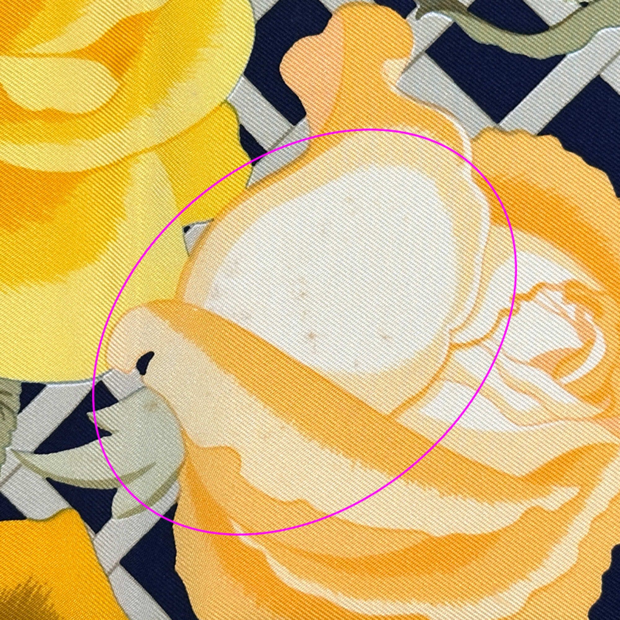 Hermes Hermes scarf/muffler, Carre 90, ROSRRAIE (Rose Garden), women's, brand name, silk, navy, orange, multicolor, floral pattern. Size ONE SIZE - 10 Thumbnail