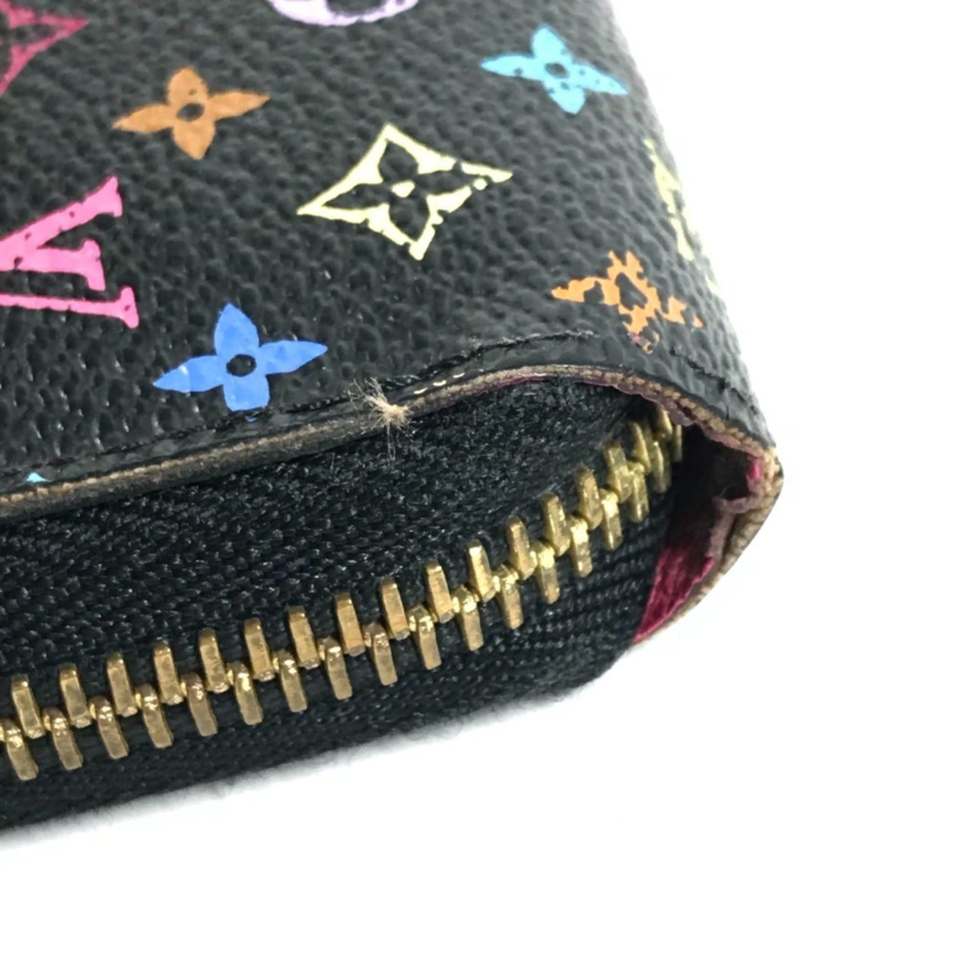 Louis Vuitton LOUIS VUITTON M60243 Monogram Multicolor Zippy Wallet Long Round Zipper Canvas Men's Women's Noir Black Size ONE SIZE - 8 Thumbnail