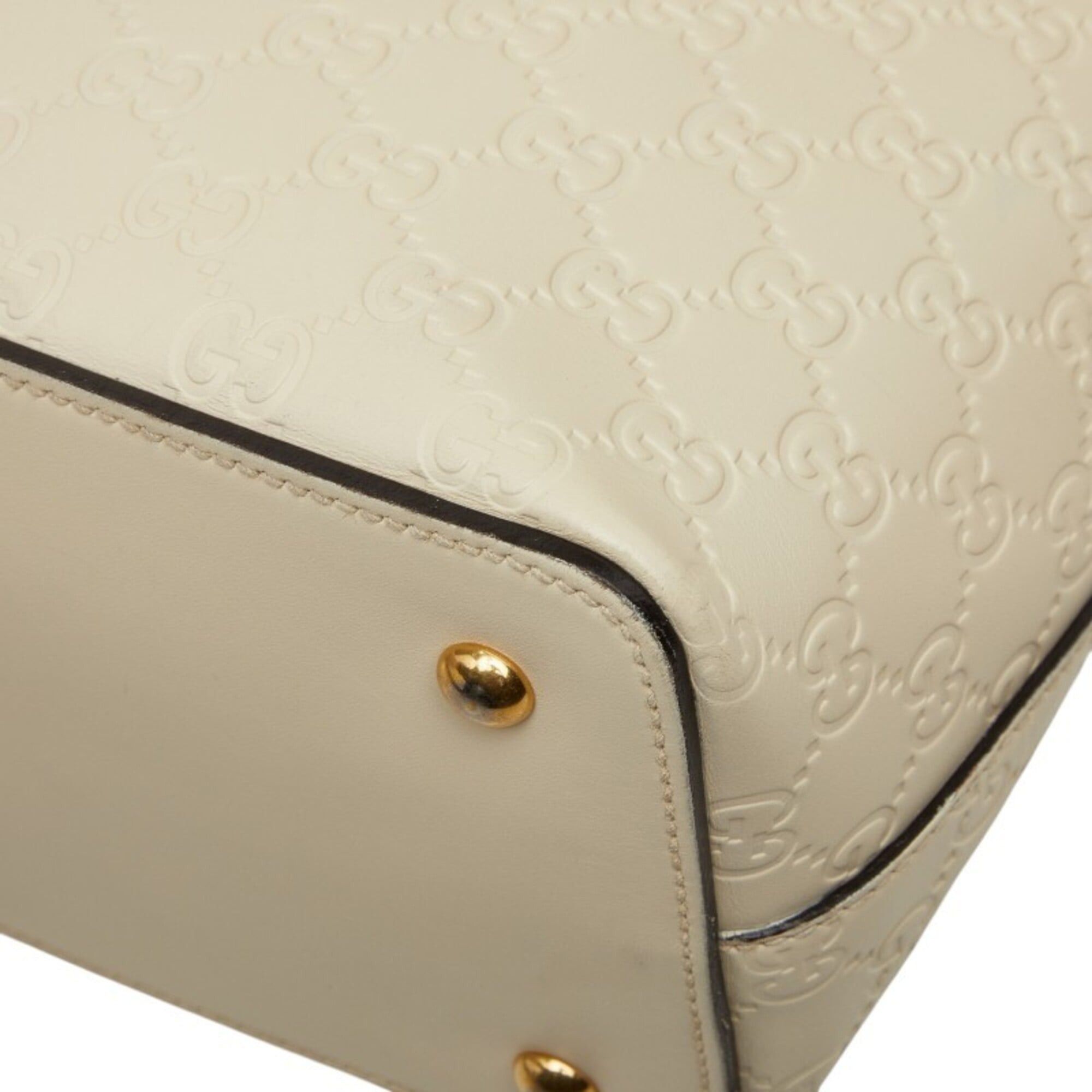 Gucci Gucci Guccissima Handbag Shoulder Bag 2WAY 428226 White Leather Women's GUCCI Size ONE SIZE - 6 Thumbnail