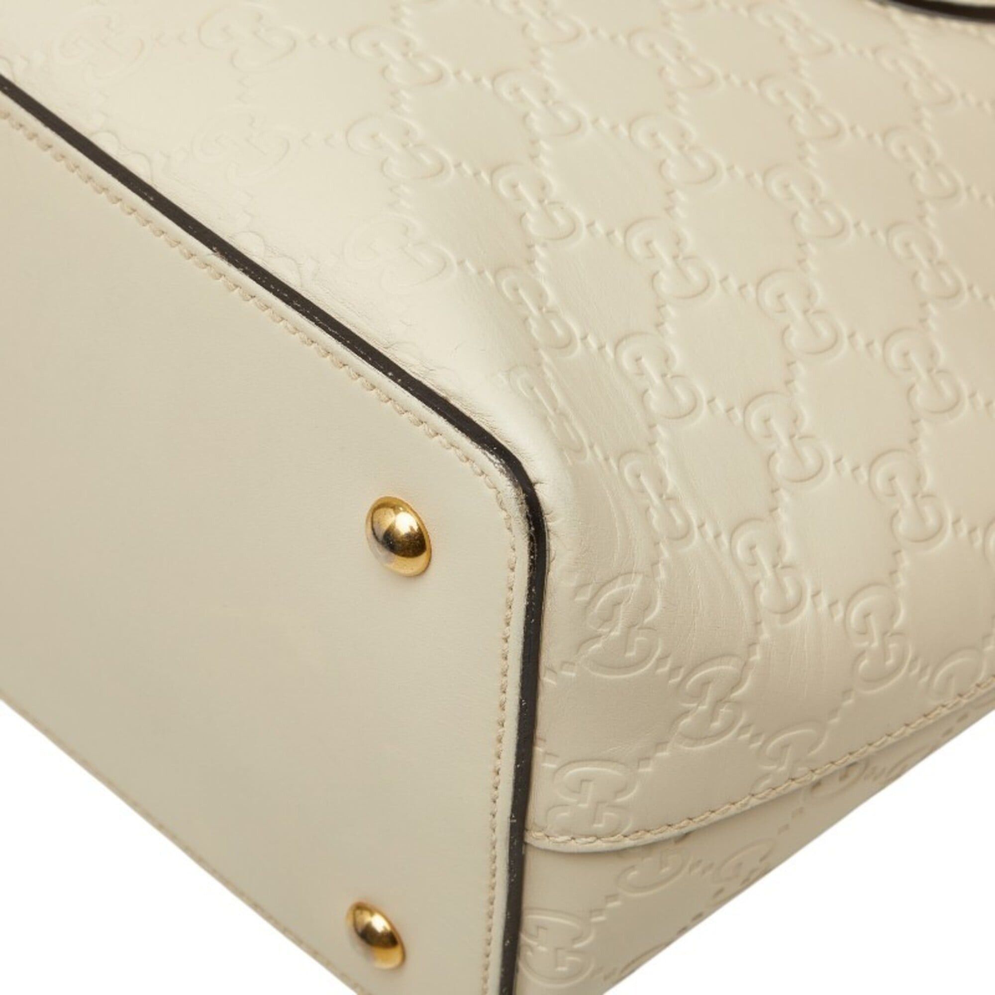 Gucci Gucci Guccissima Handbag Shoulder Bag 2WAY 428226 White Leather Women's GUCCI Size ONE SIZE - 4 Thumbnail