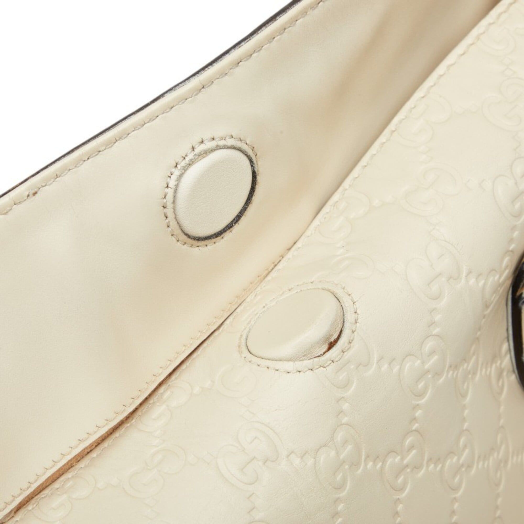Gucci Gucci Guccissima Handbag Shoulder Bag 2WAY 428226 White Leather Women's GUCCI Size ONE SIZE - 11 Thumbnail