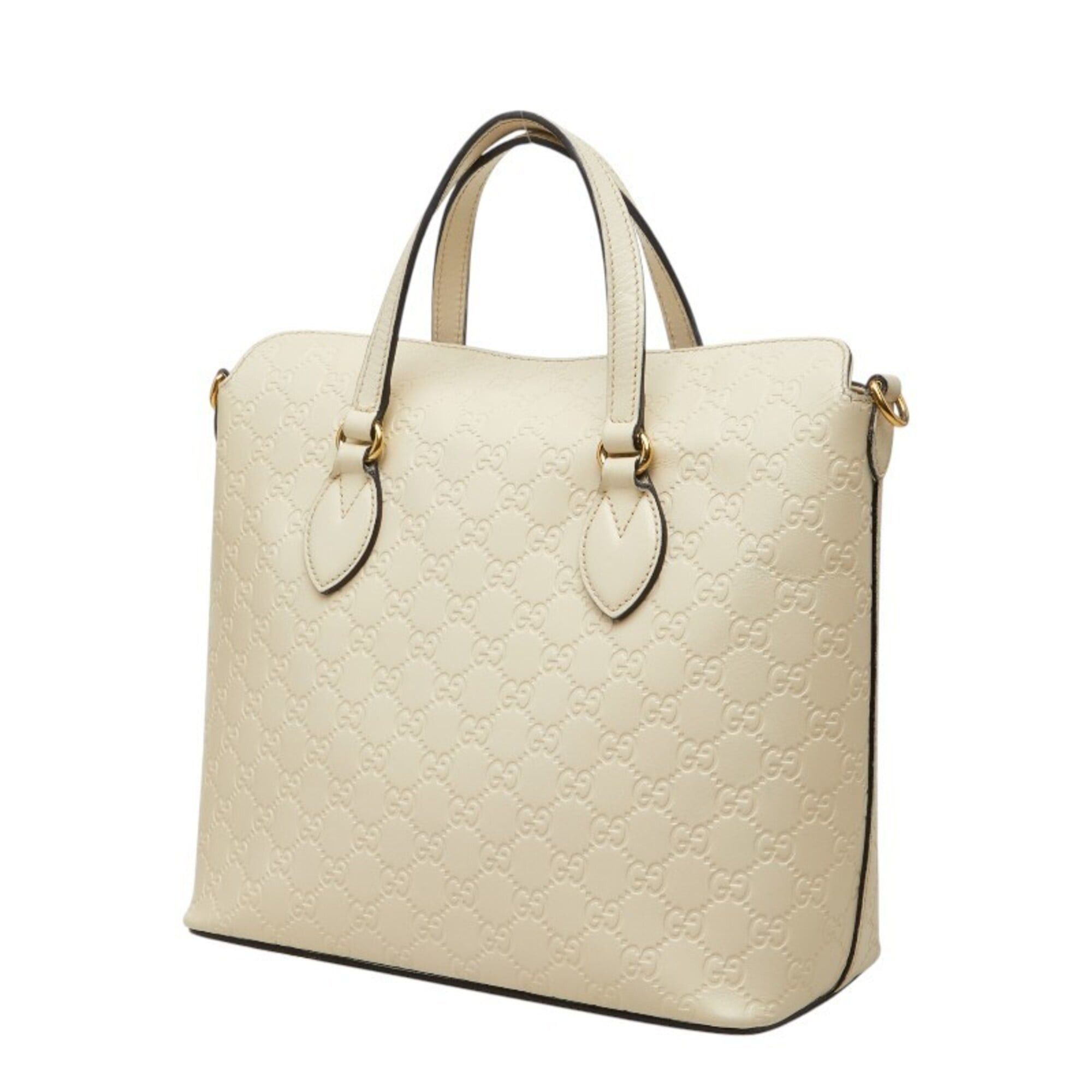 Gucci Gucci Guccissima Handbag Shoulder Bag 2WAY 428226 White Leather Women's GUCCI Size ONE SIZE - 2 Thumbnail