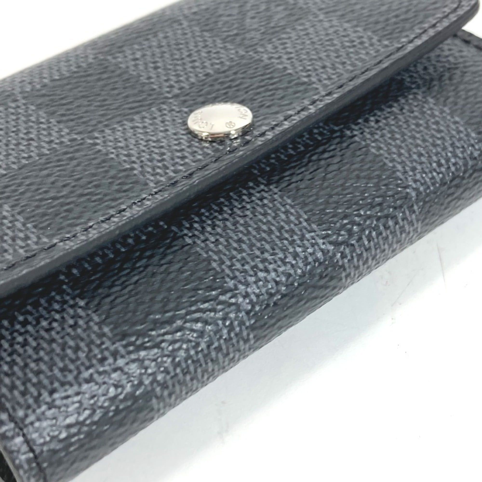 Louis Vuitton LOUIS VUITTON N62662 Damier Graphite Multicles 6 Key Case (6-ring key holder) - Canvas Men's & Women's Black Size ONE SIZE - 5 Thumbnail