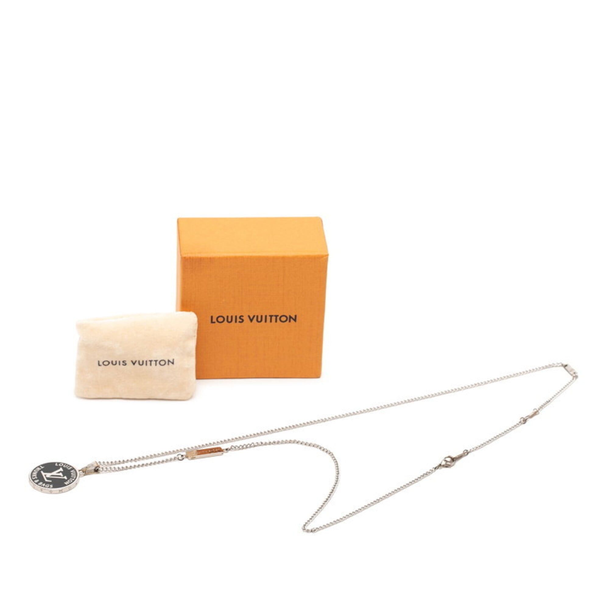 Louis Vuitton Louis Vuitton Collier LV Award Chain Pendant Necklace M00911 Black Silver Metal Women's LOUIS VUITTON Size ONE SIZE - 9 Thumbnail