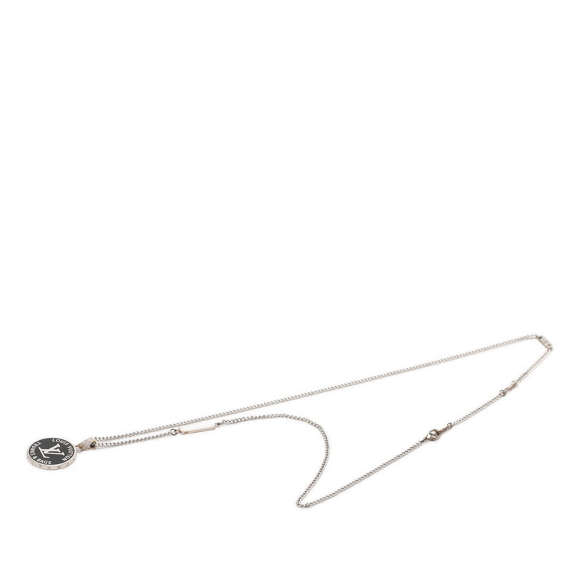 Louis Vuitton Louis Vuitton Collier LV Award Chain Pendant Necklace M00911 Black Silver Metal Women's LOUIS VUITTON Size ONE SIZE - 3 Thumbnail