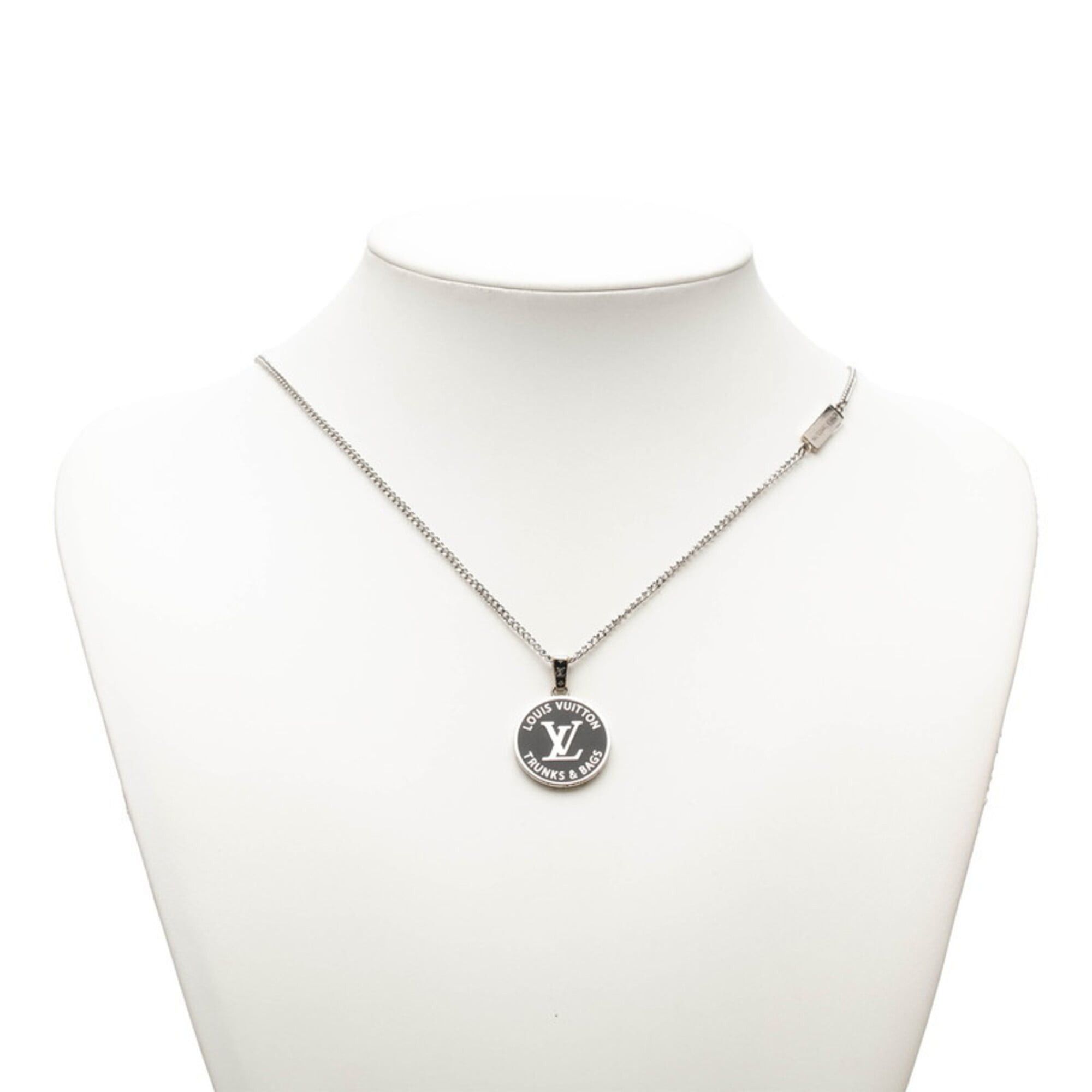 Louis Vuitton Louis Vuitton Collier LV Award Chain Pendant Necklace M00911 Black Silver Metal Women's LOUIS VUITTON Size ONE SIZE - 6 Thumbnail