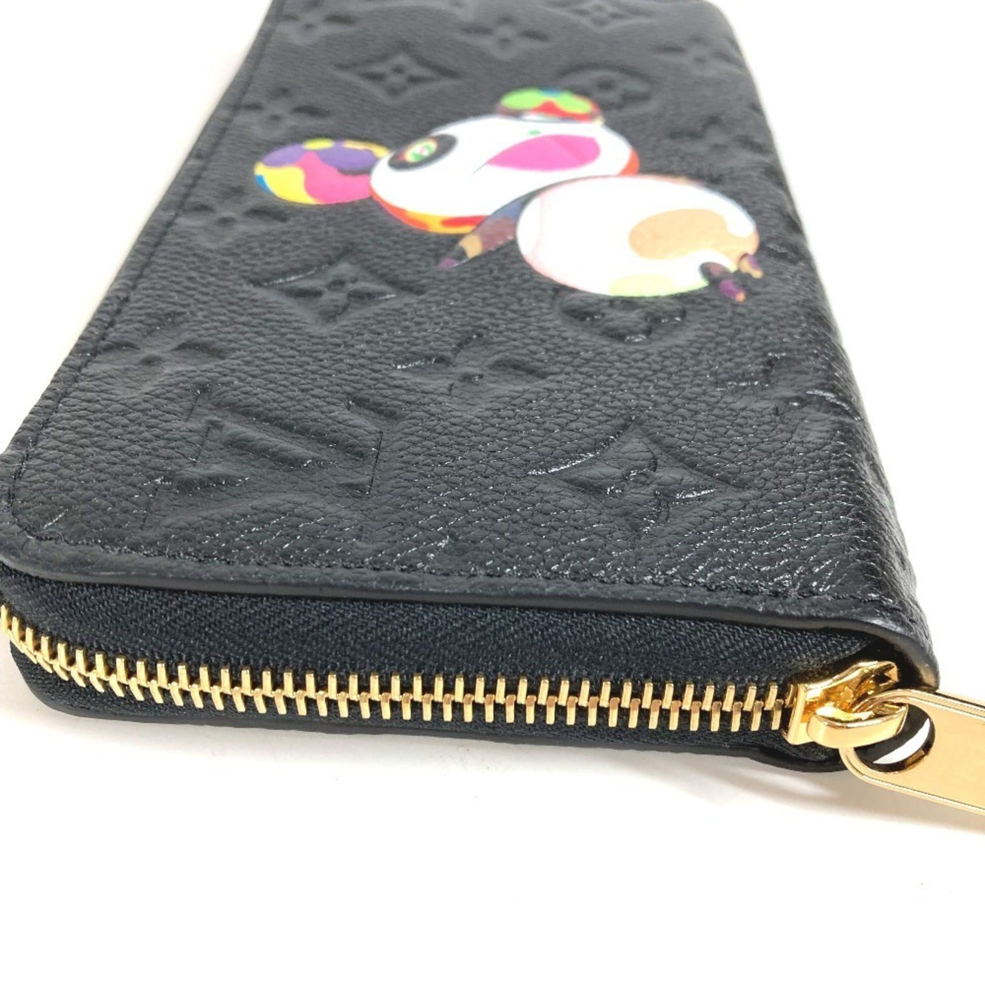 Louis Vuitton LOUIS VUITTON M14160 Japan Limited Edition LV × TM Monogram Empreinte Zippy Wallet Takashi Murakami Panda Round Zipper Long Leather Men's Women's Noir Black Like New Size ONE SIZE - 13 Thumbnail