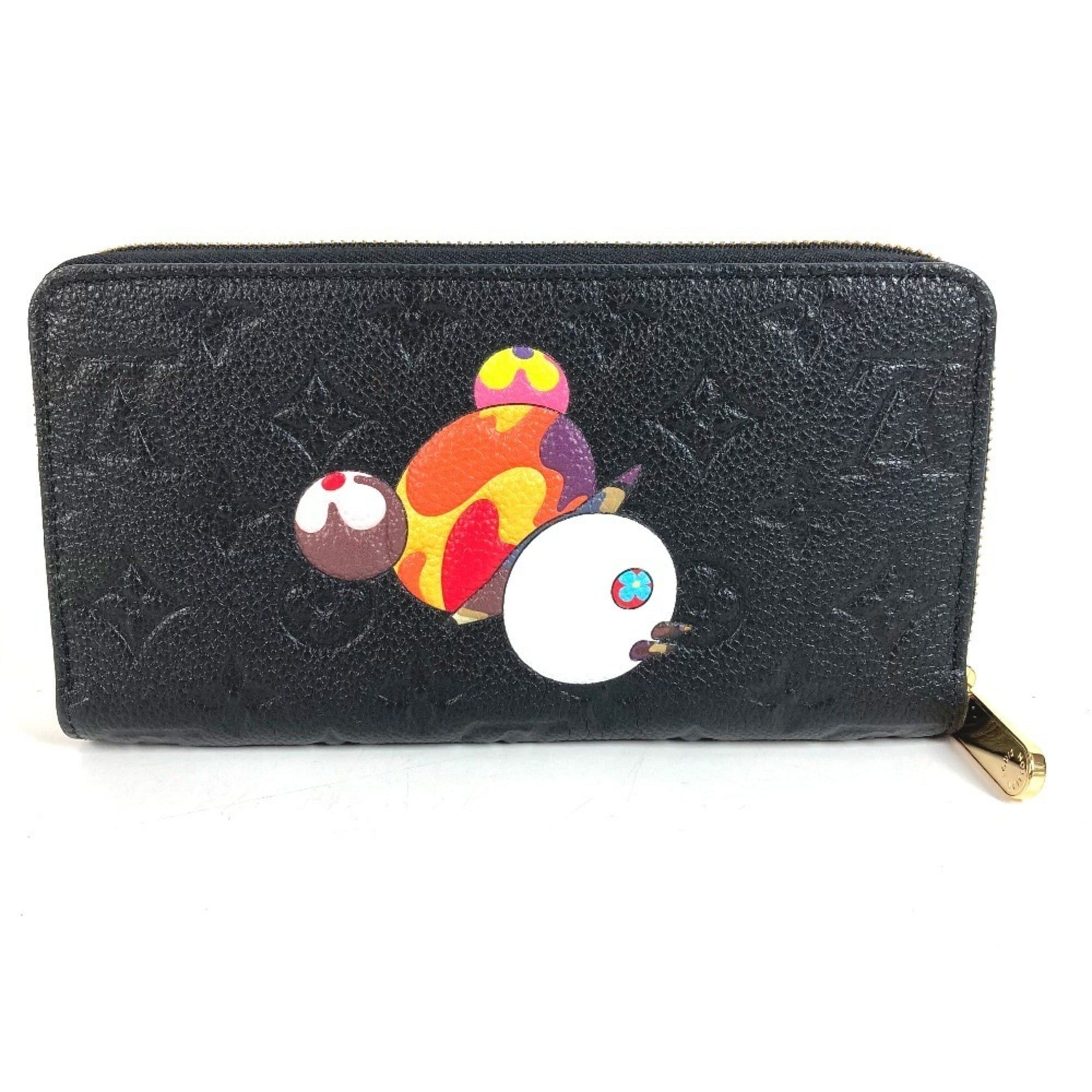 Louis Vuitton LOUIS VUITTON M14160 Japan Limited Edition LV × TM Monogram Empreinte Zippy Wallet Takashi Murakami Panda Round Zipper Long Leather Men's Women's Noir Black Like New Size ONE SIZE - 9 Thumbnail