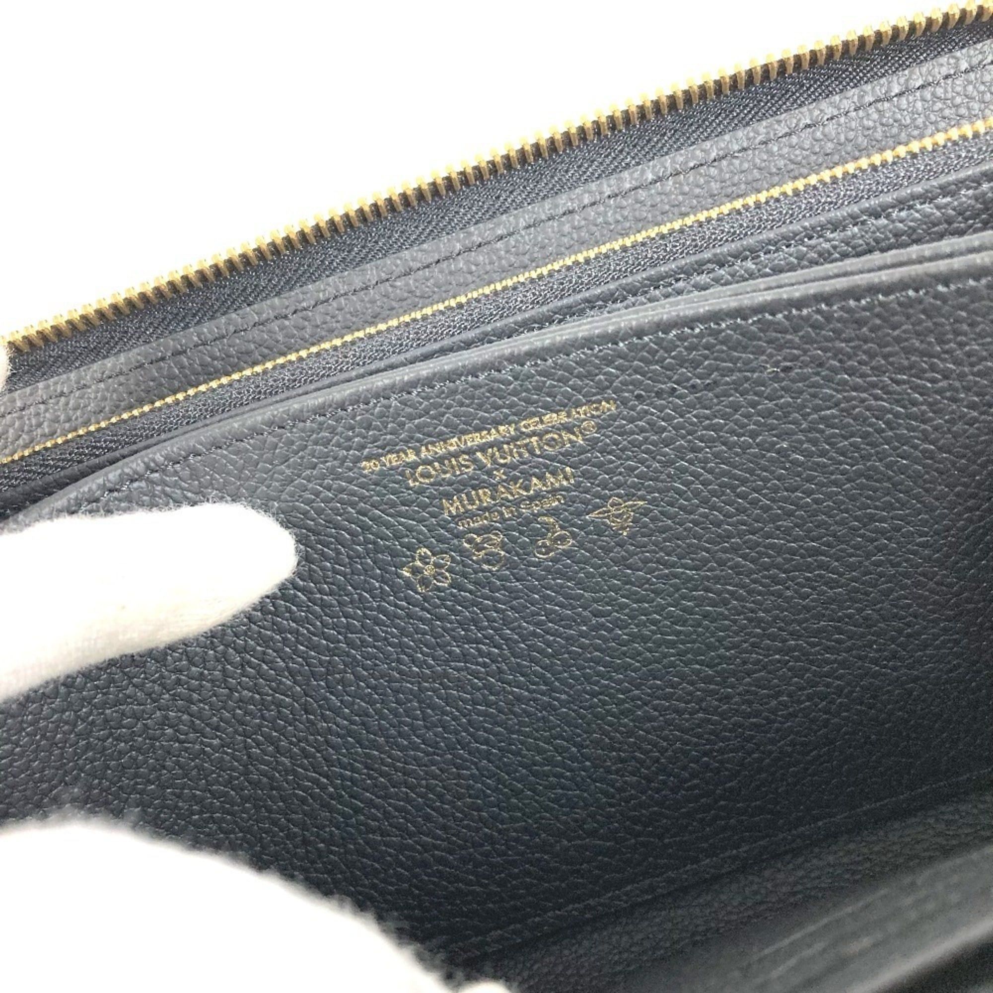 Louis Vuitton LOUIS VUITTON M14160 Japan Limited Edition LV × TM Monogram Empreinte Zippy Wallet Takashi Murakami Panda Round Zipper Long Leather Men's Women's Noir Black Like New Size ONE SIZE - 8 Thumbnail