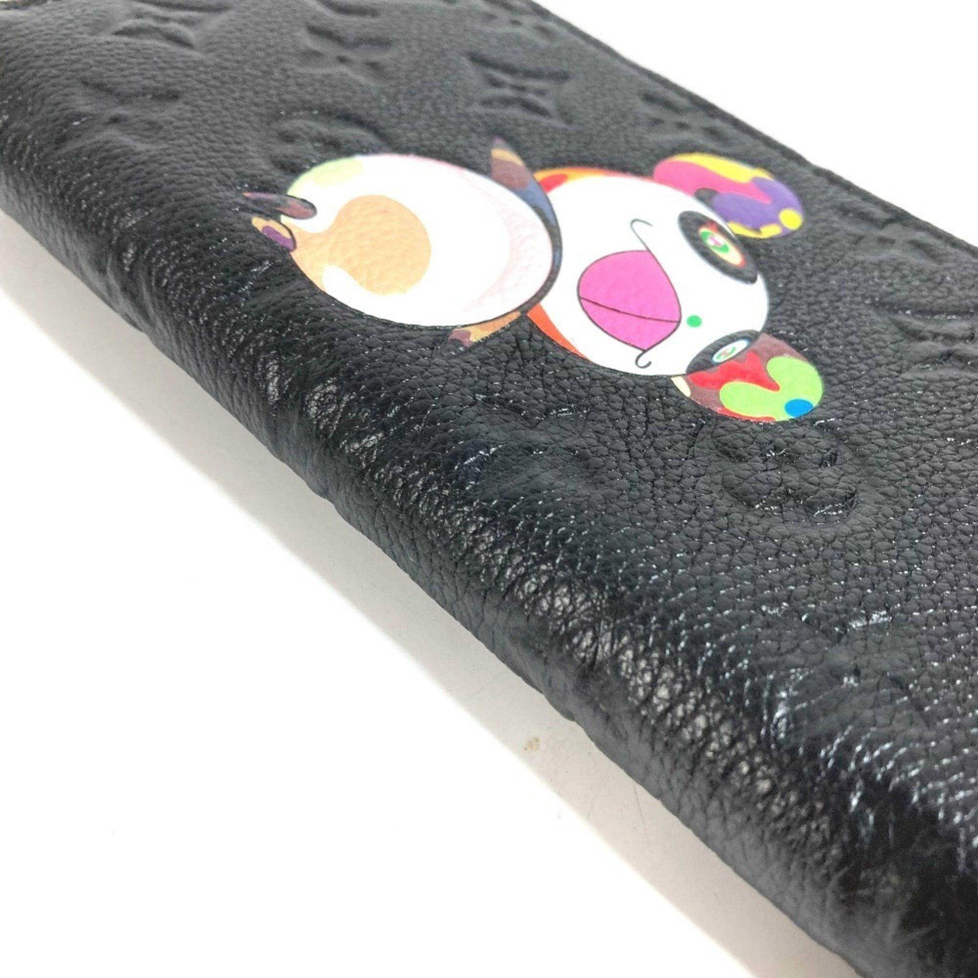 Louis Vuitton LOUIS VUITTON M14160 Japan Limited Edition LV × TM Monogram Empreinte Zippy Wallet Takashi Murakami Panda Round Zipper Long Leather Men's Women's Noir Black Like New Size ONE SIZE - 11 Thumbnail