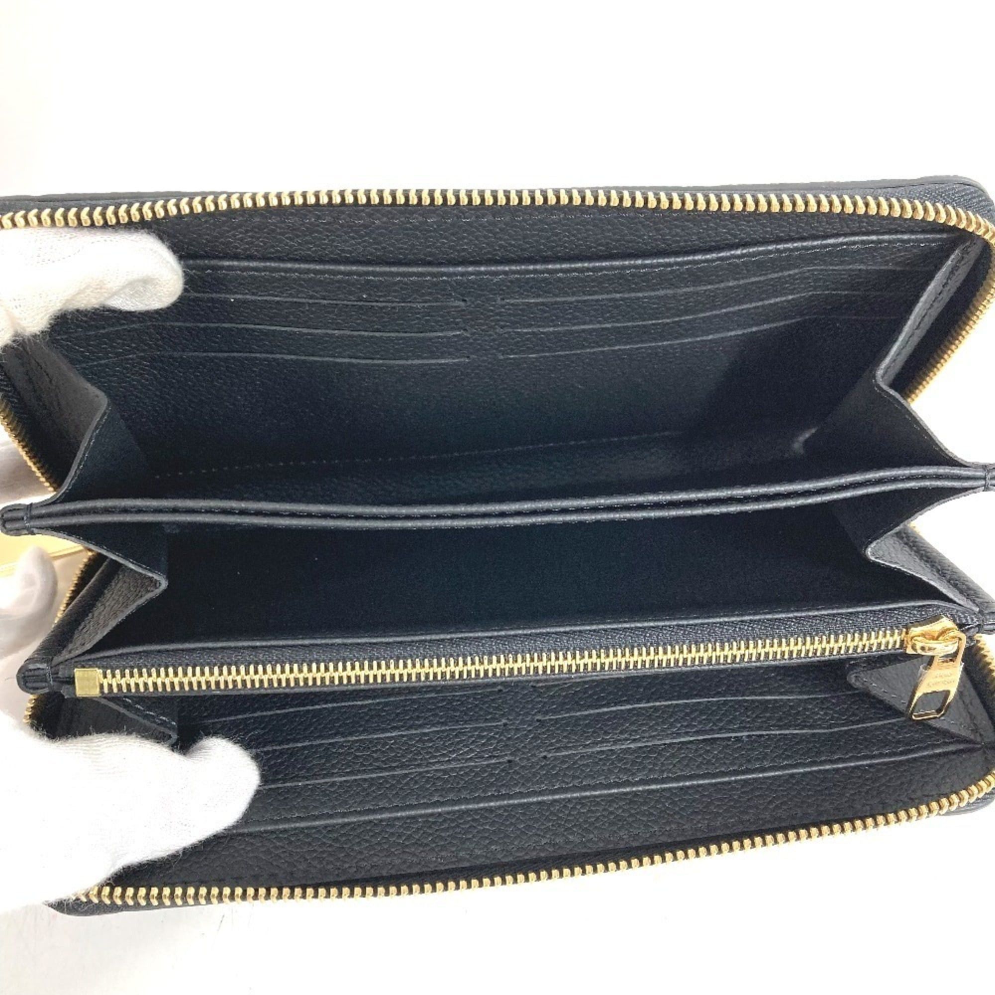 Louis Vuitton LOUIS VUITTON M14160 Japan Limited Edition LV × TM Monogram Empreinte Zippy Wallet Takashi Murakami Panda Round Zipper Long Leather Men's Women's Noir Black Like New Size ONE SIZE - 4 Thumbnail