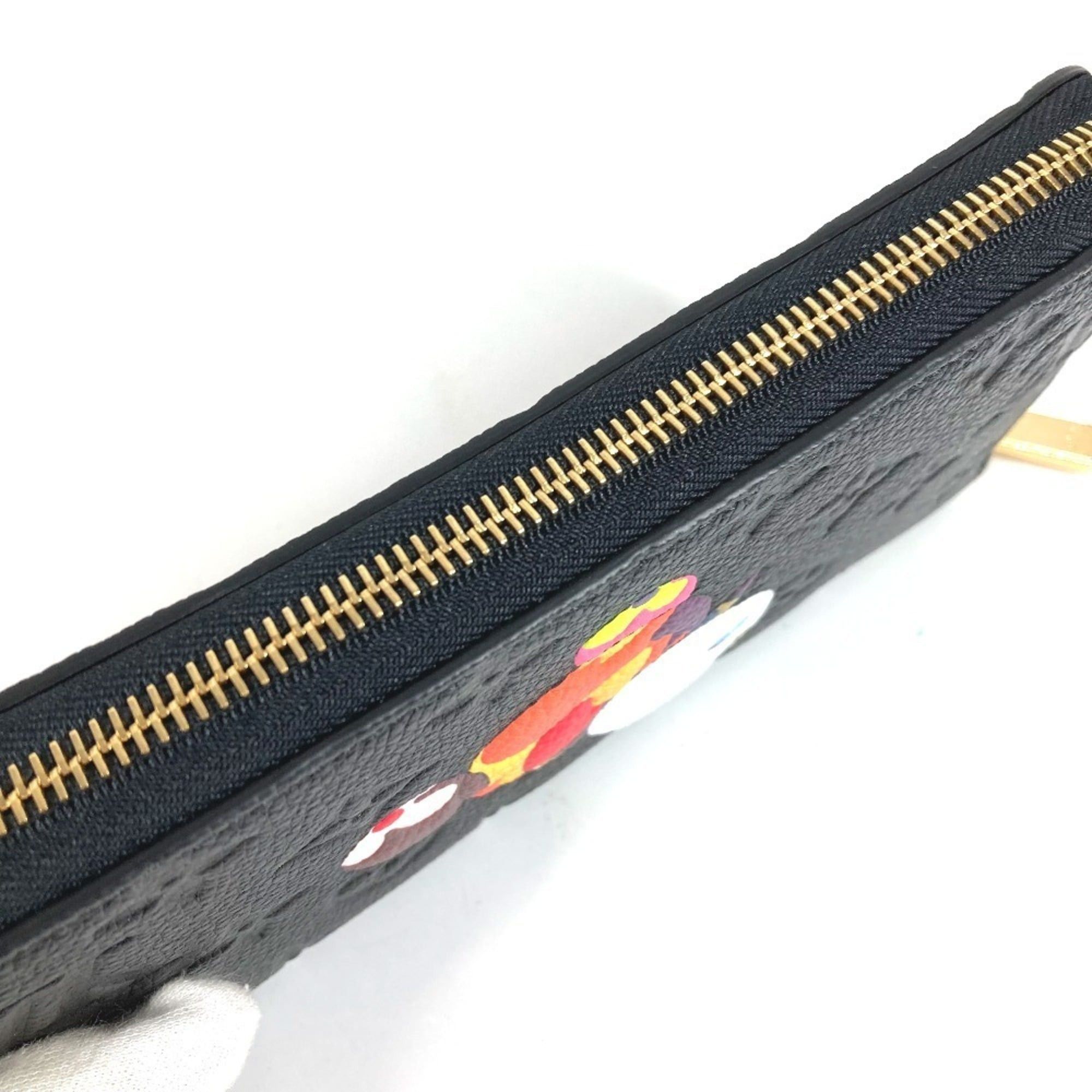 Louis Vuitton LOUIS VUITTON M14160 Japan Limited Edition LV × TM Monogram Empreinte Zippy Wallet Takashi Murakami Panda Round Zipper Long Leather Men's Women's Noir Black Like New Size ONE SIZE - 2 Thumbnail